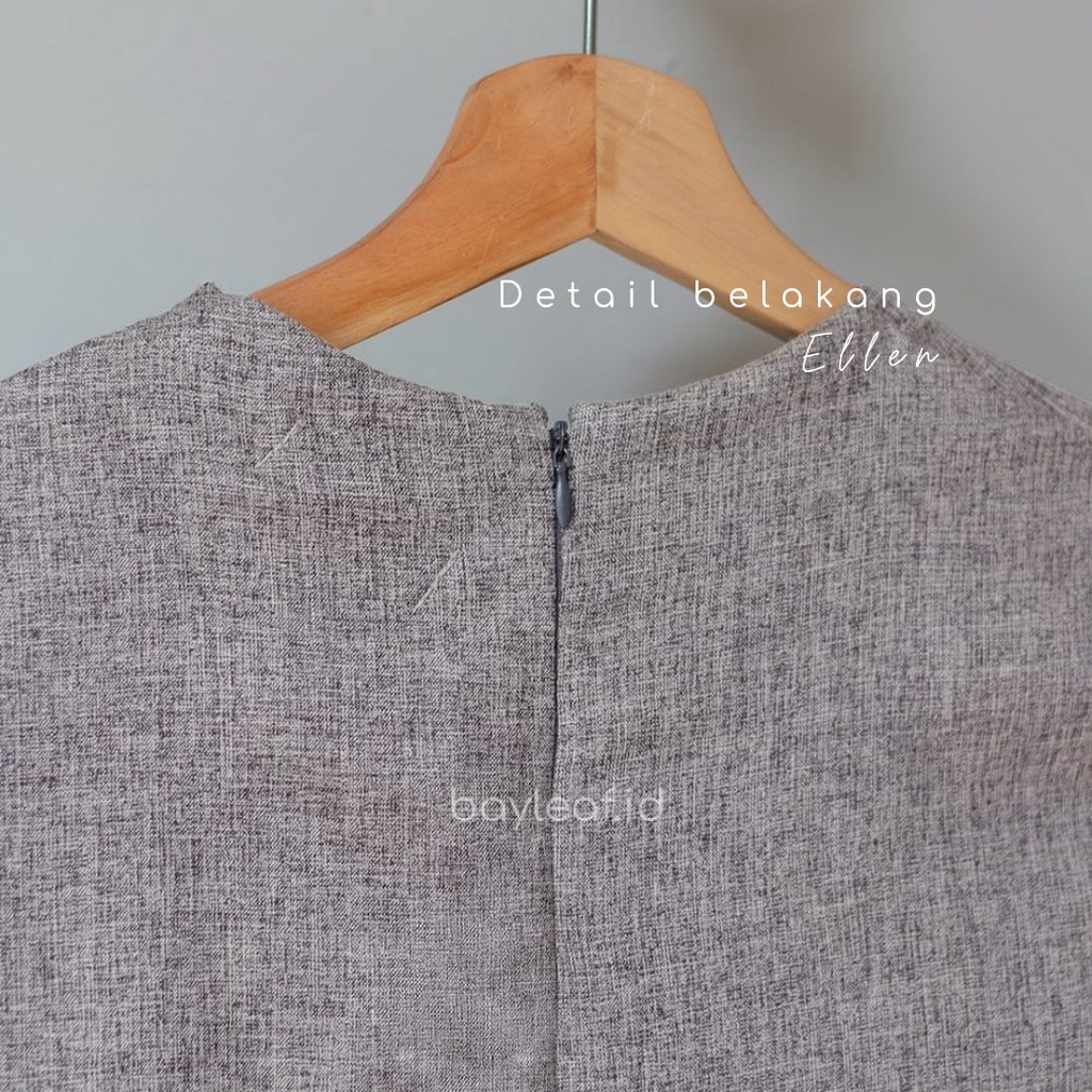 Ellen Basic Tunik Elegan Lengan Panjang Bahan Katun