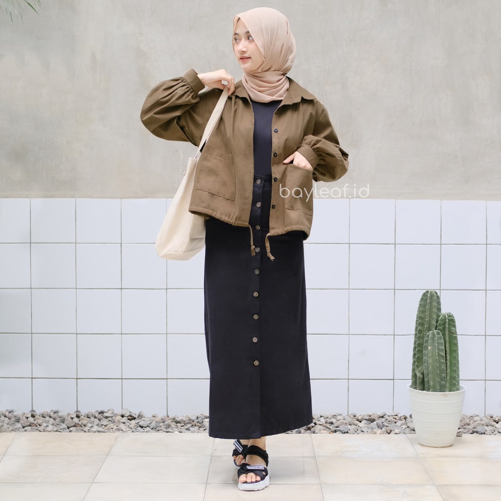 Kanza Jacket Wanita Material Canvas