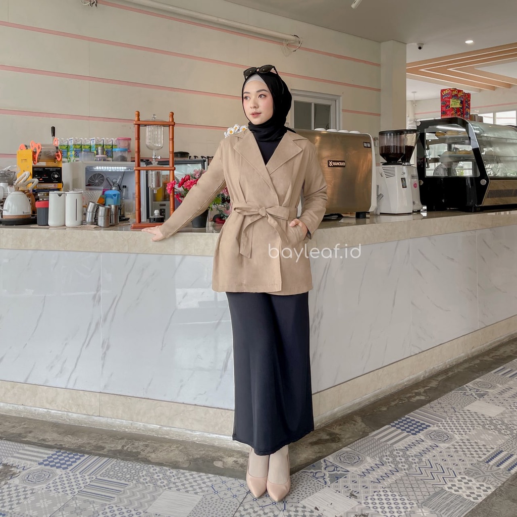 Rossa Coat Formal Casual | Blazer Wanita Material Soft Canvas