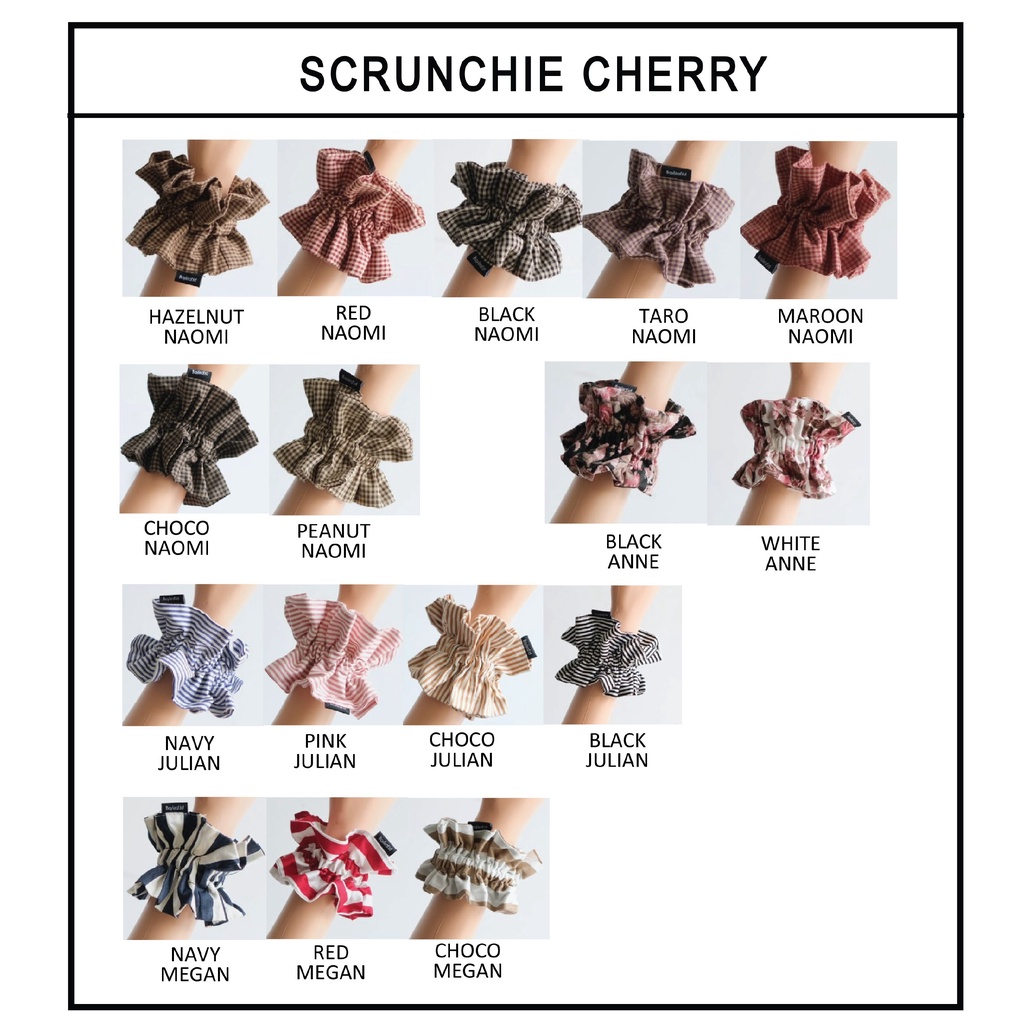 Cherry Scrunchie Ikat Rambut