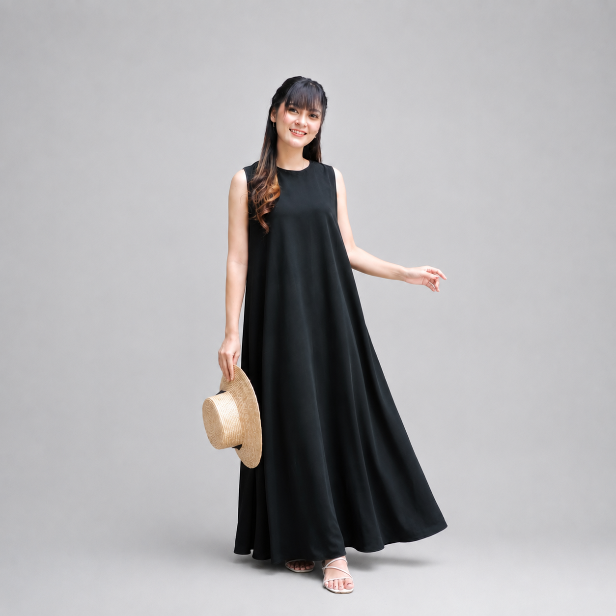 Aera Inner Dress Basic Tanpa Lengan