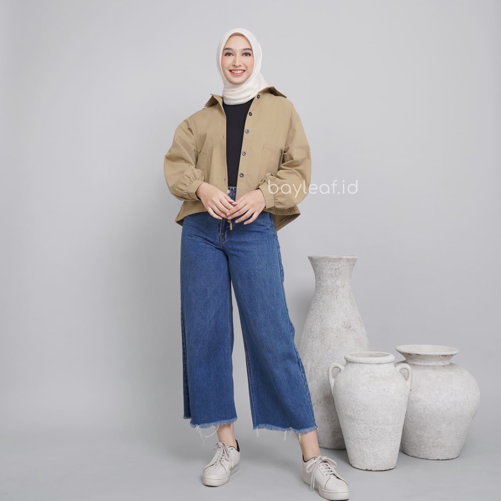 Kanza Jacket Wanita Material Canvas