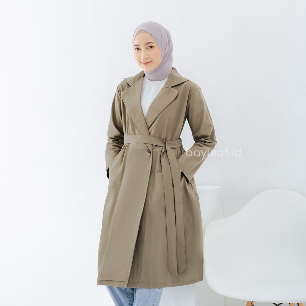 Rose Long Coat Material Soft Canvas
