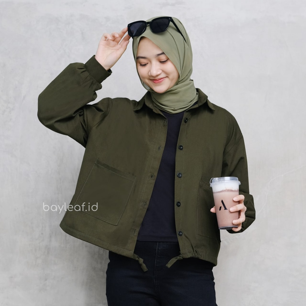 Kanza Jacket Wanita Material Canvas