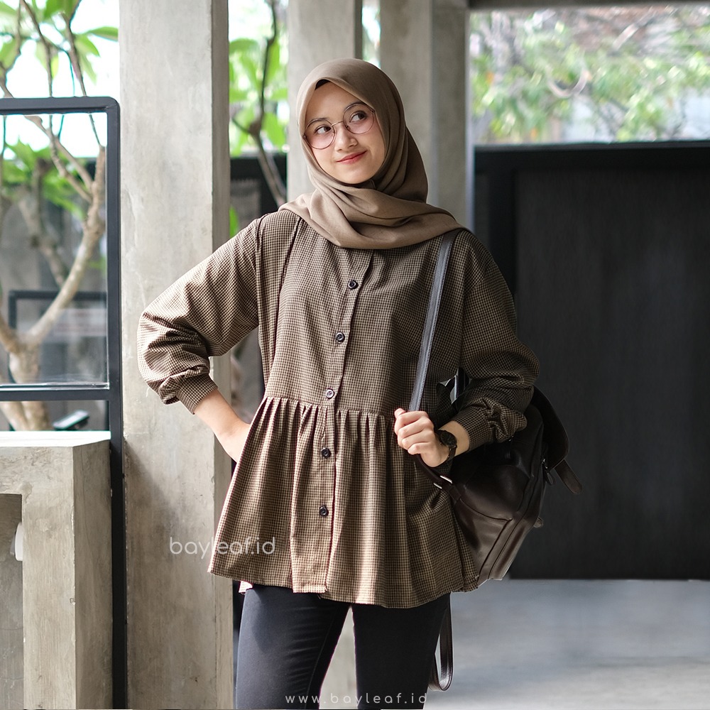 Naomi Blouse Kemeja Casual Small Pattern