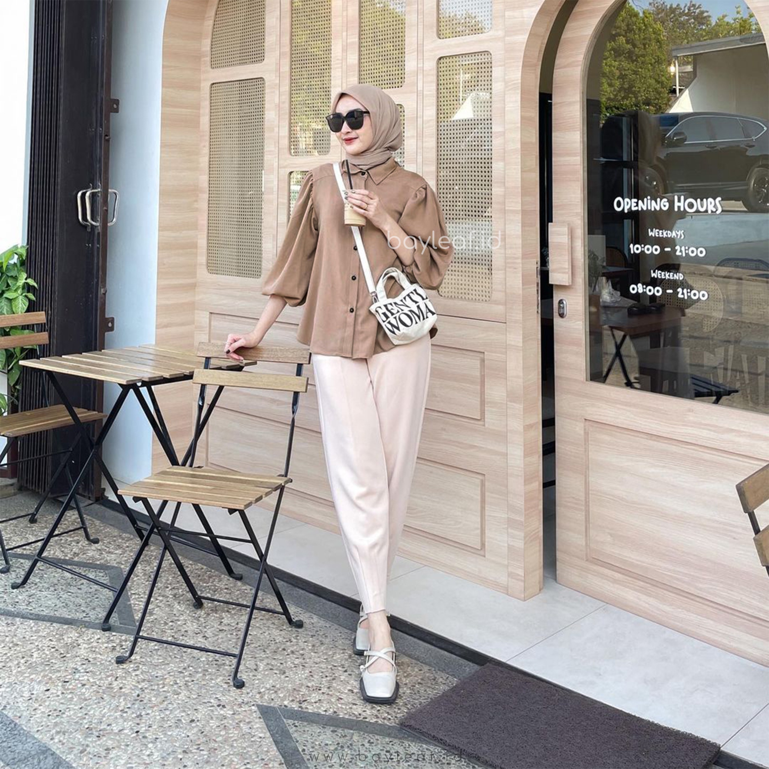 Shakila Basic Shirt Lengan 7/8 