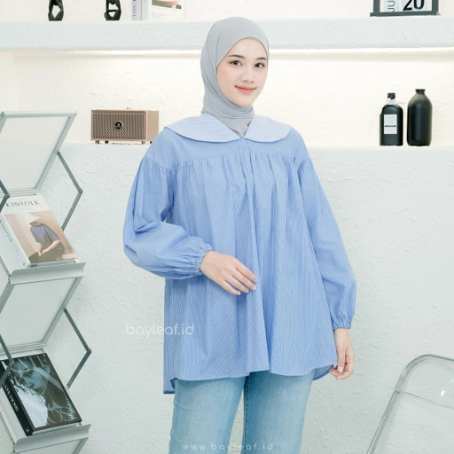 Image of Reyna Striped Blouse Katun