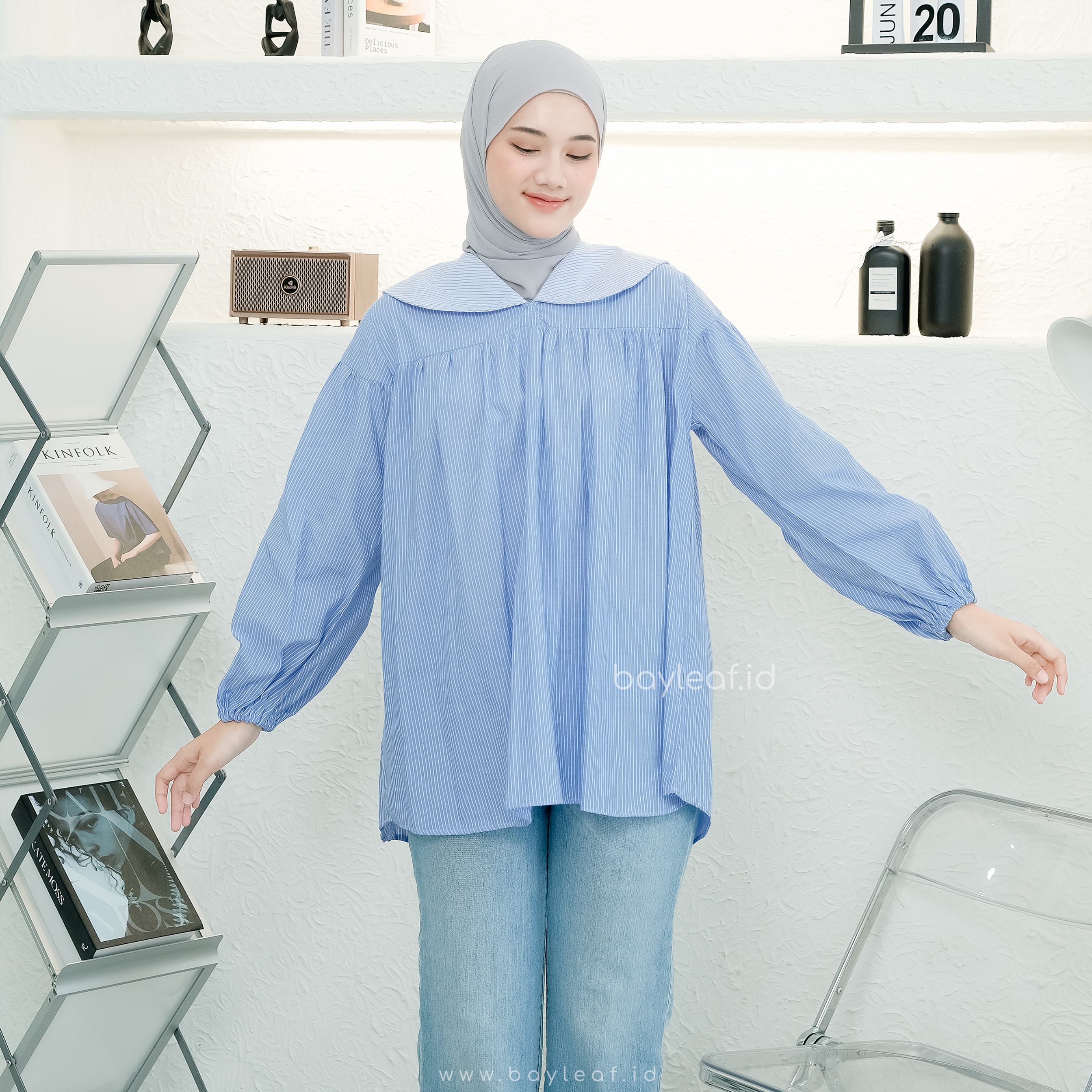 Reyna Striped Blouse Katun