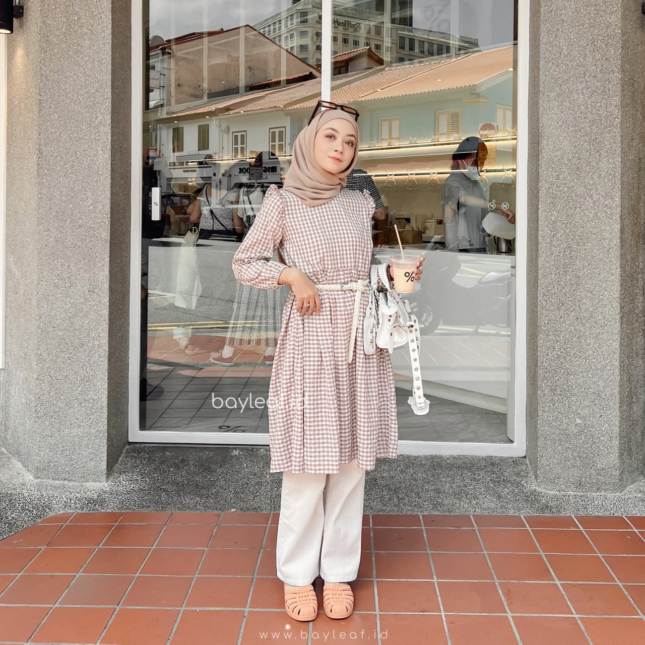 Fabyla Plaid Tunik Lengan Panjang