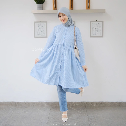 Image of Jihan Tunik Striped Katun Lengan Panjang
