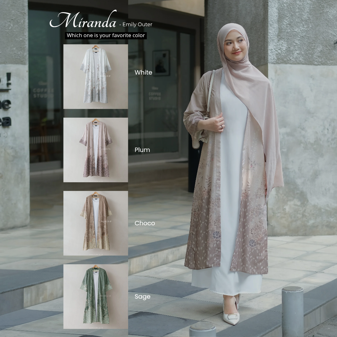 Miranda Emily Long Outer Motif Bunga