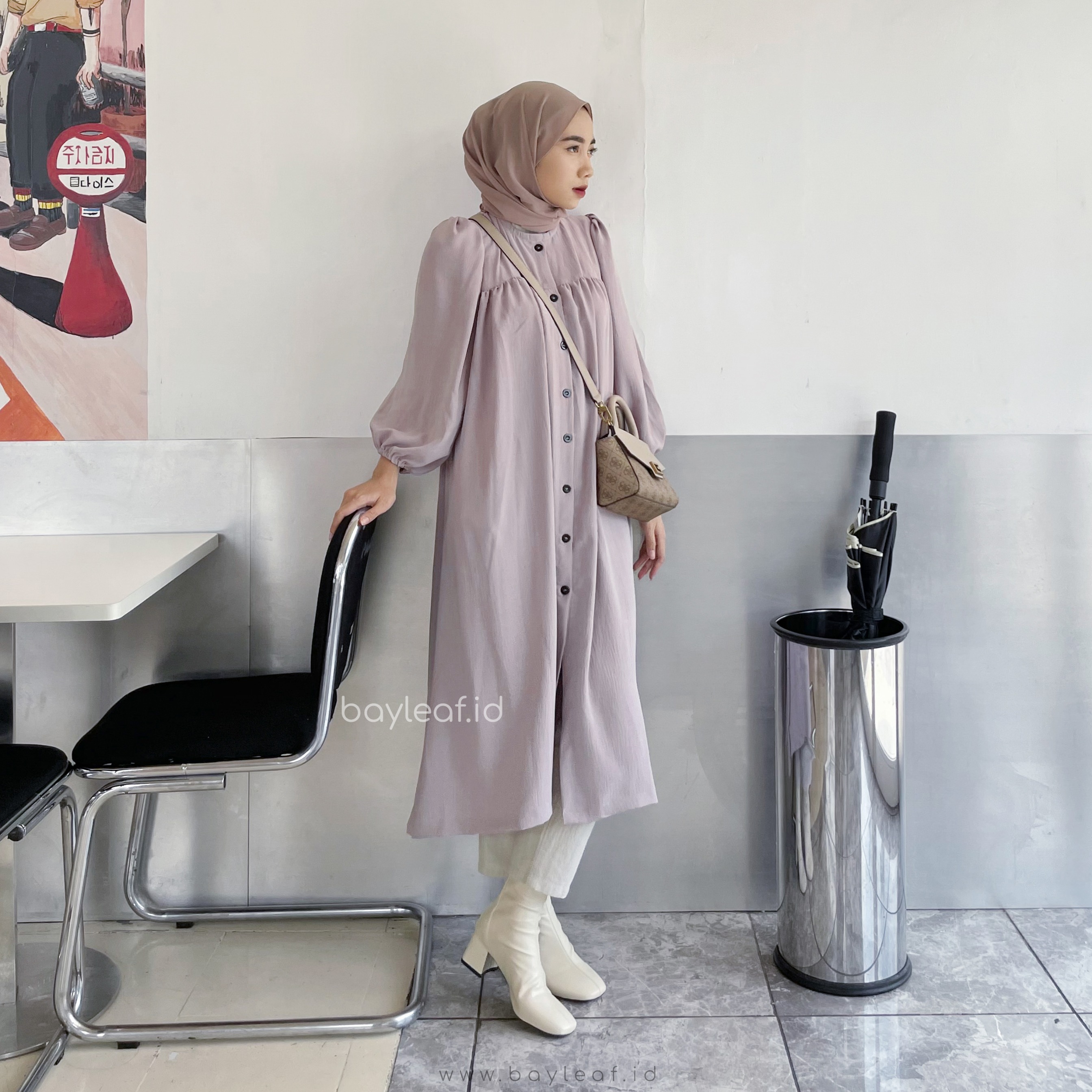 Nada Tunik Polos Basic Lengan 3/4
