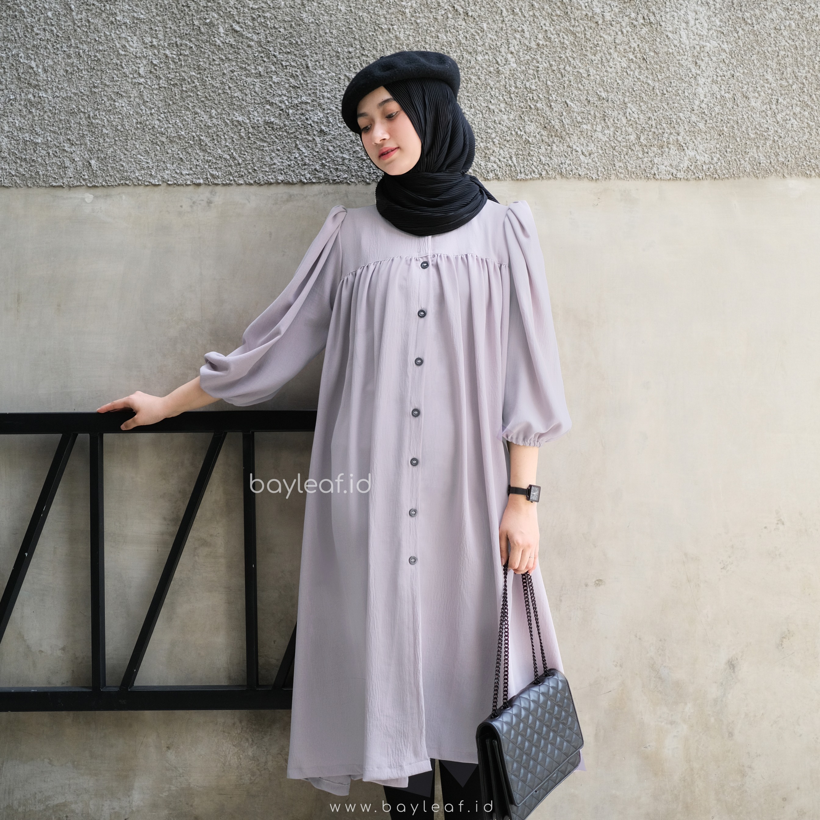 Nada Tunik Polos Basic Lengan 3/4