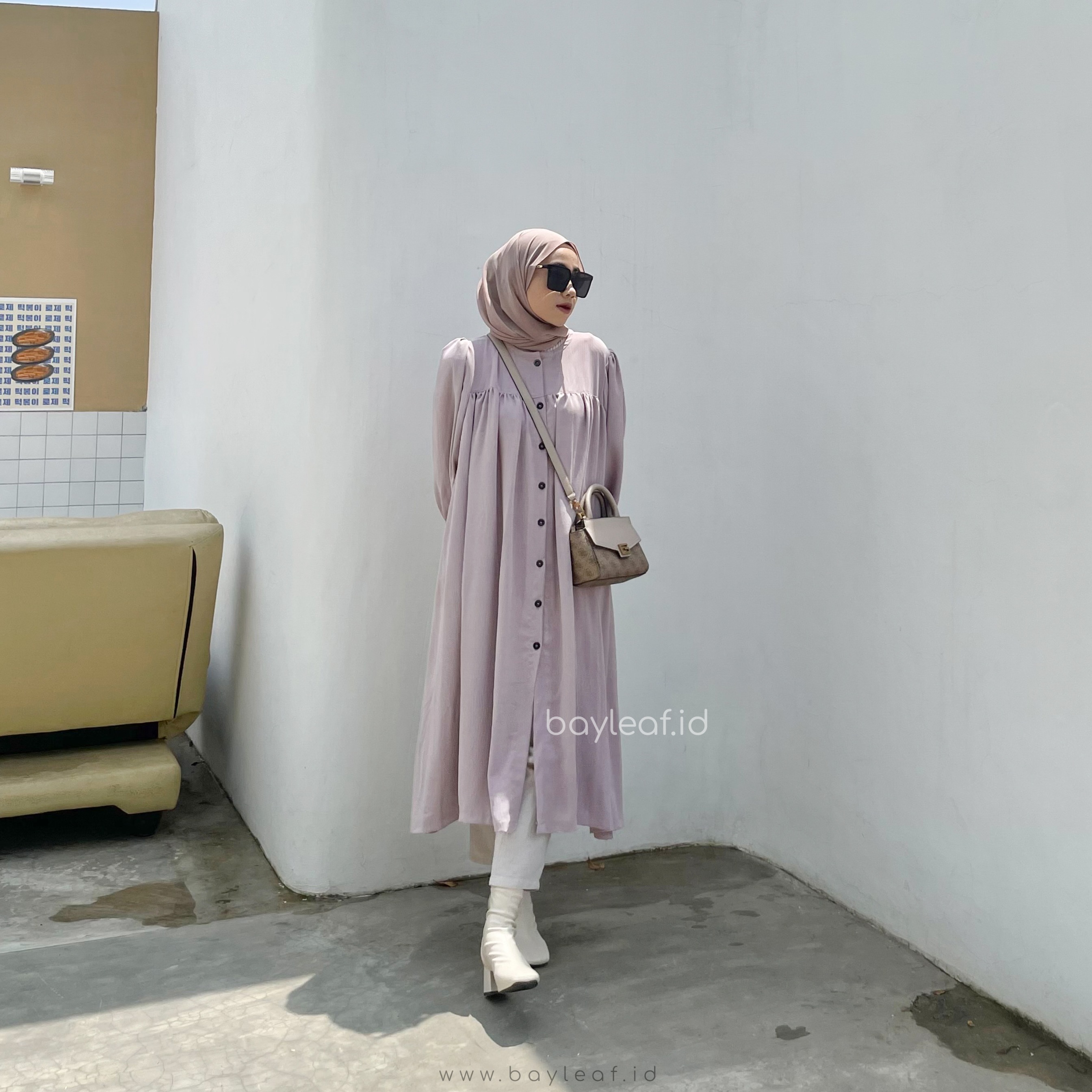 Nada Tunik Polos Basic Lengan 3/4
