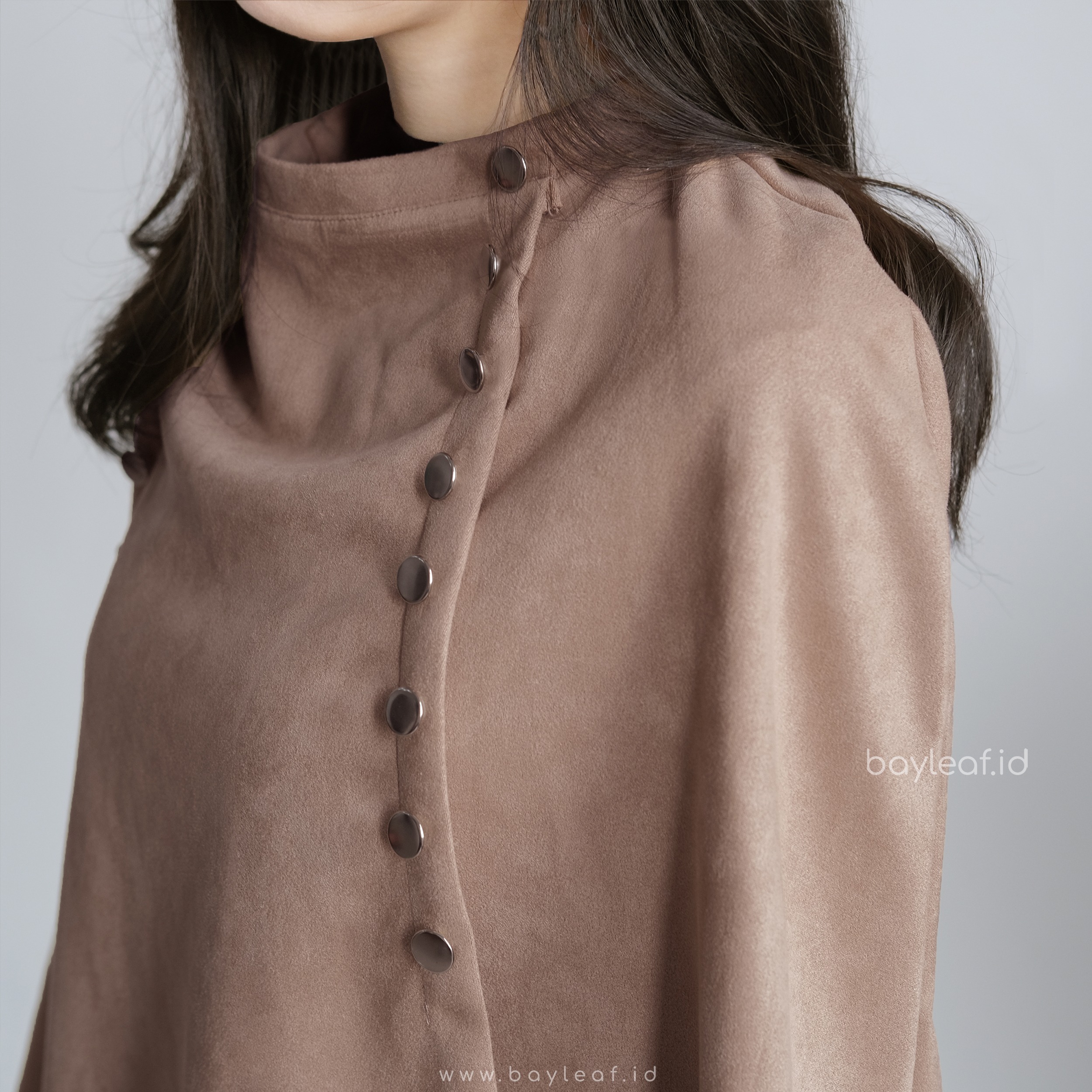 Jade Cape Top Suede Outer Wanita Premium