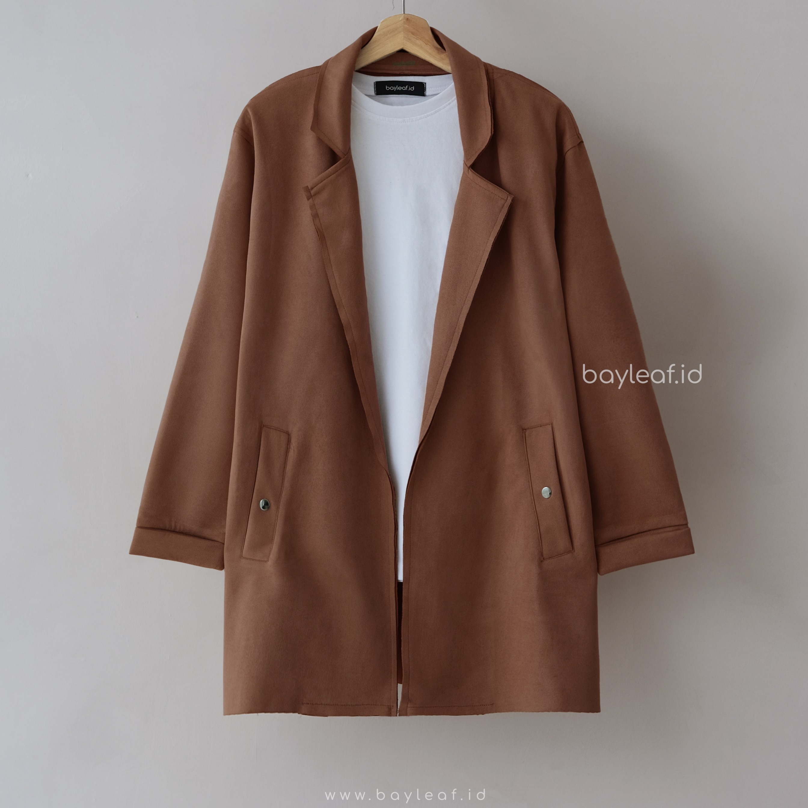 Jade Long Blazer Suede Basic
