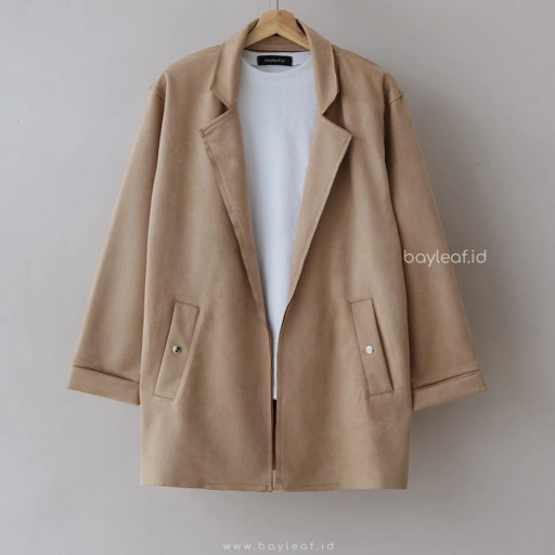 Image of Jade Long Blazer Suede Basic