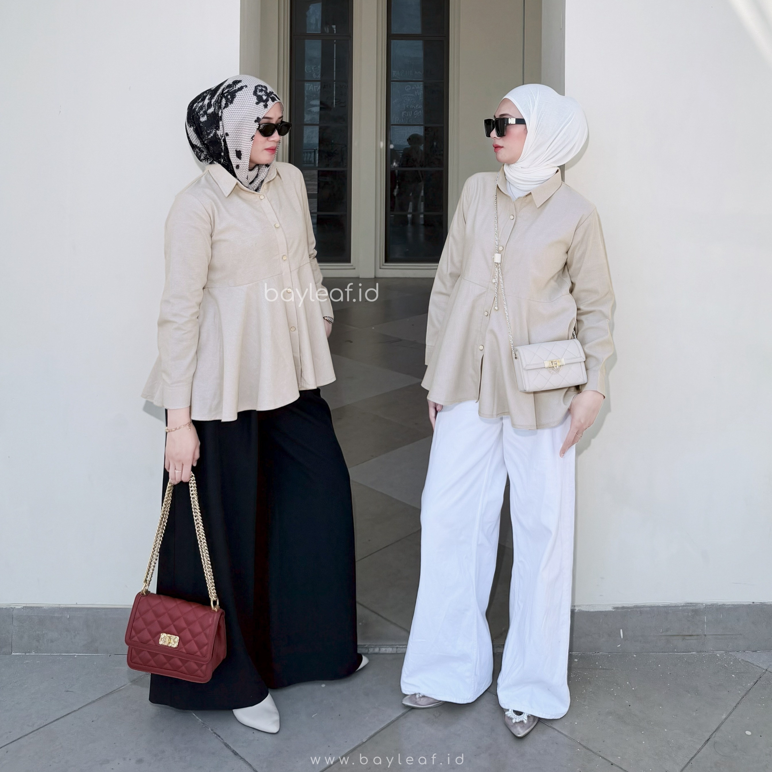 Nayla Blouse Peplum | Atasan Wanita Blouse Kerja Casual