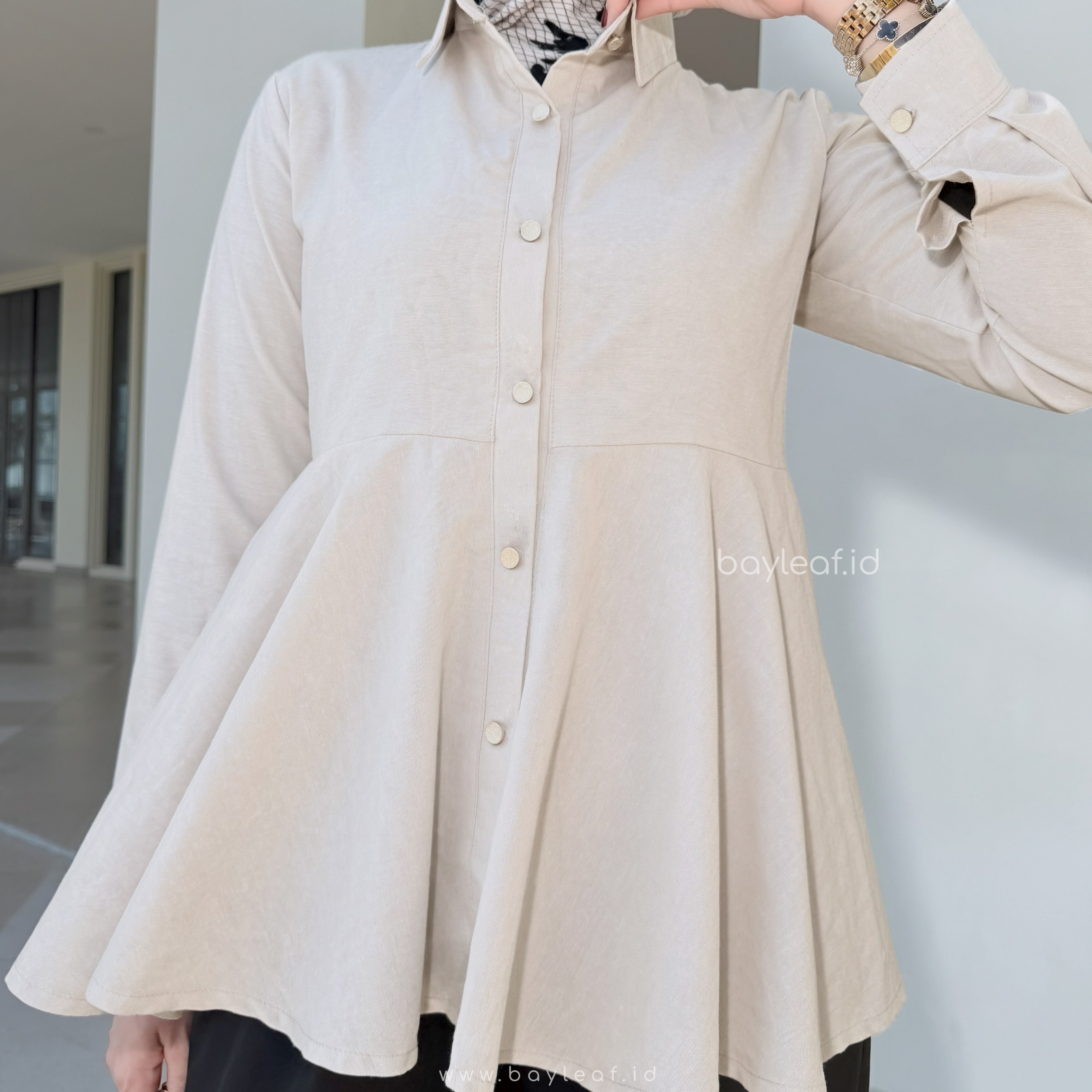Nayla Blouse Peplum | Atasan Wanita Blouse Kerja Casual