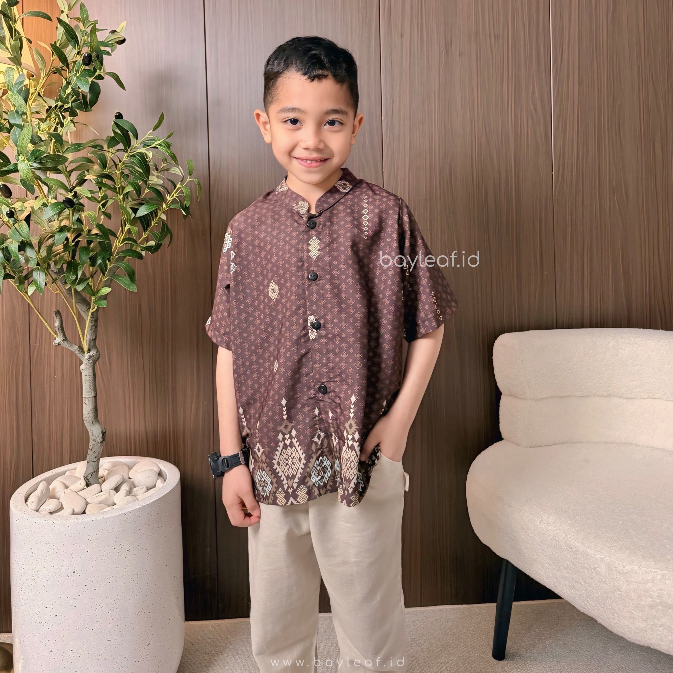 Rayana Alan Kids Atasan Kemeja Anak Lengan Pendek