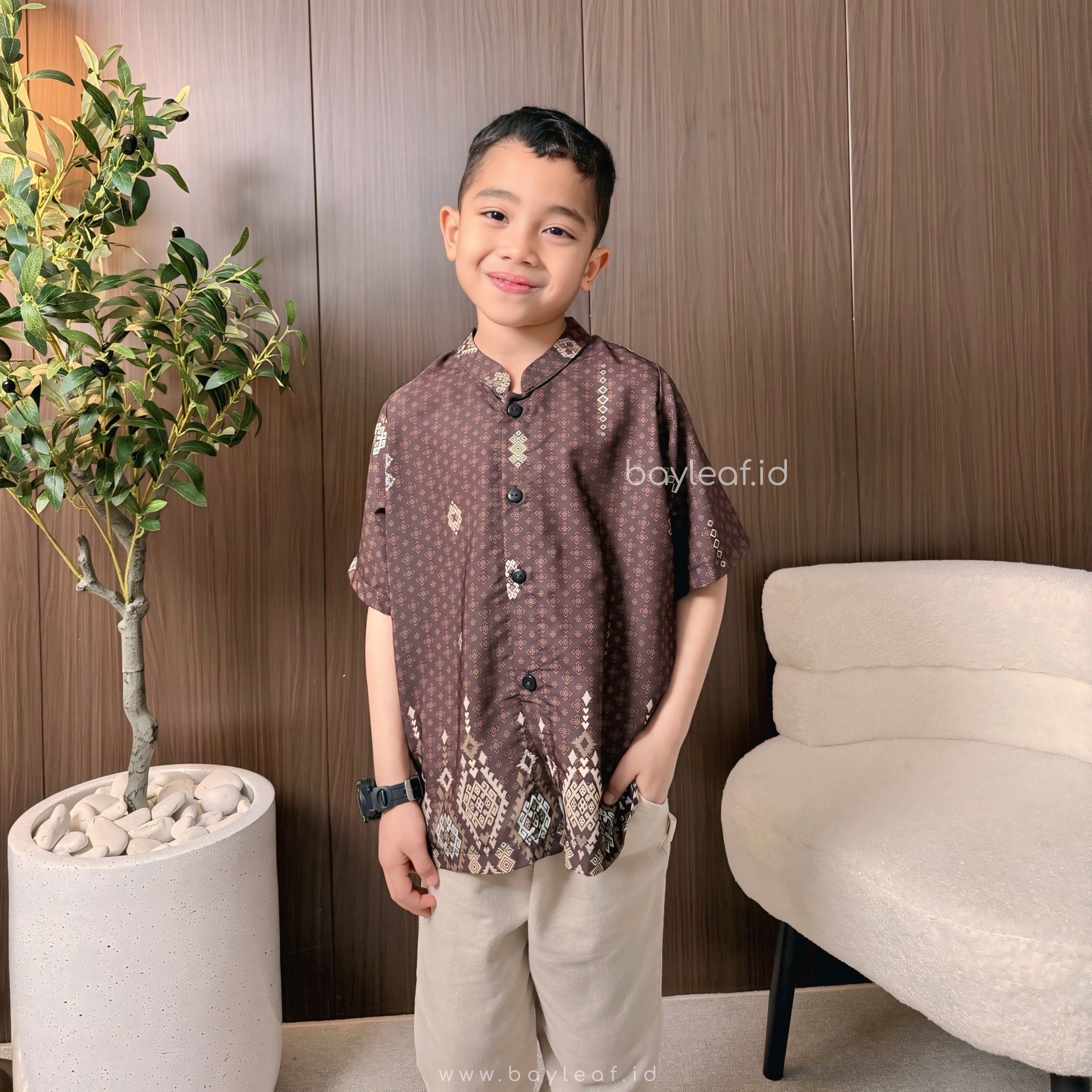 Rayana Alan Kids Atasan Kemeja Anak Lengan Pendek
