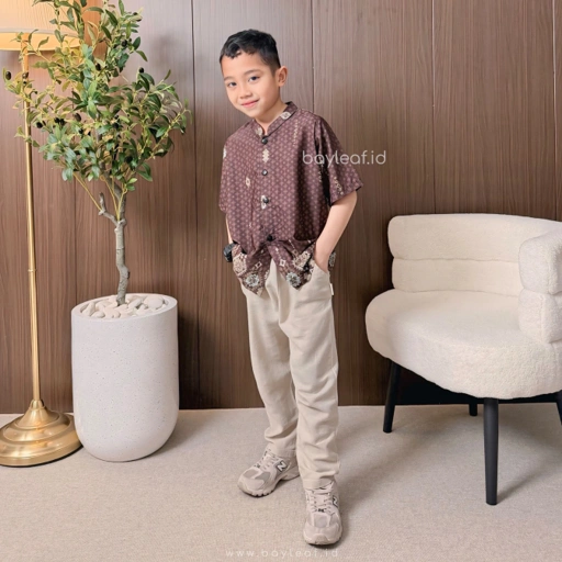 Image of Rayana Alan Kids Atasan Kemeja Anak Lengan Pendek