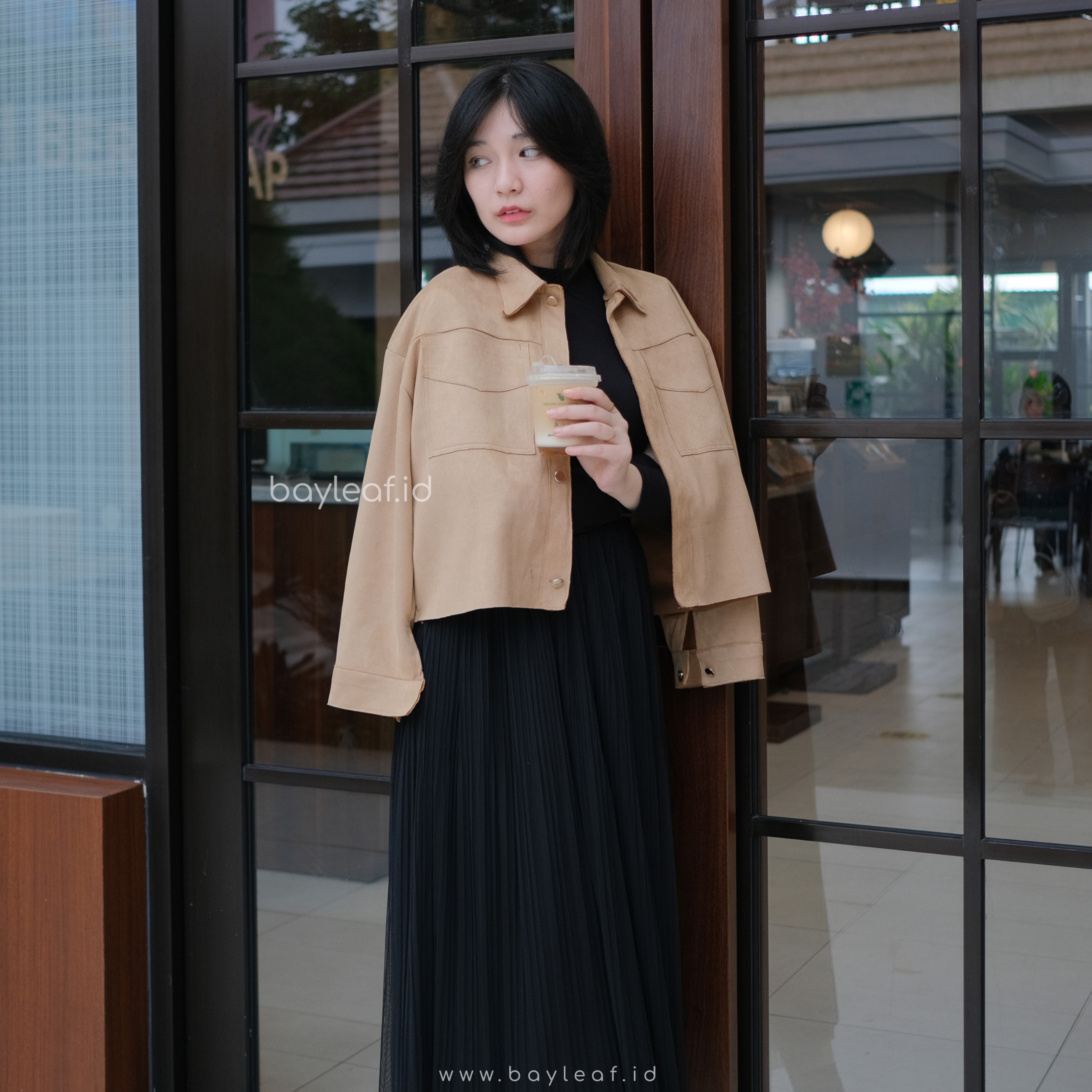 Jade Crop Top Jacket Suede