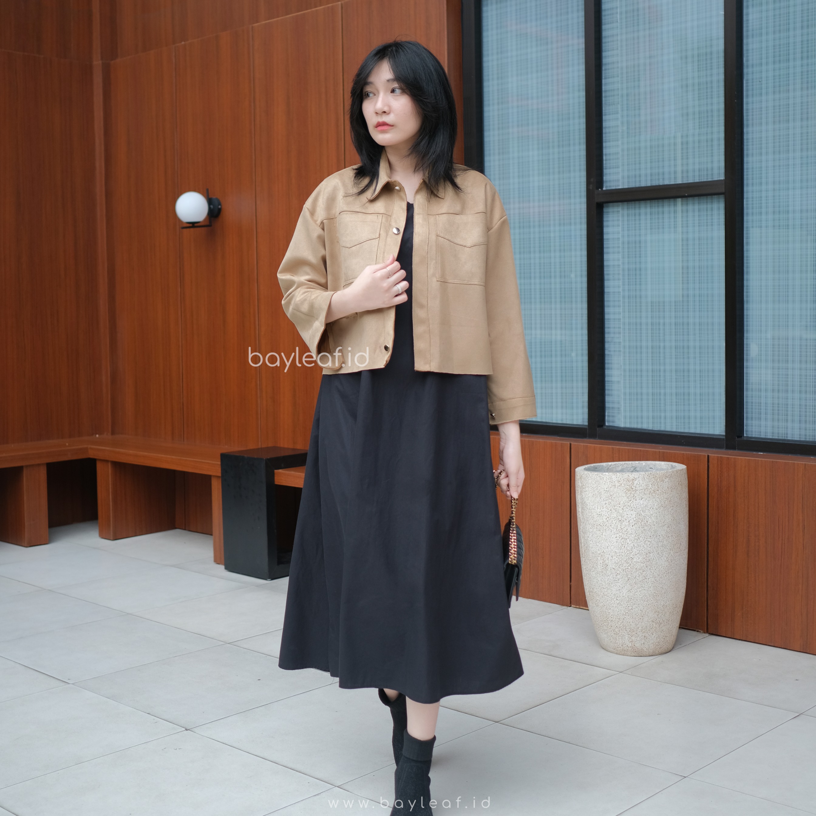 Jade Crop Top Jacket Suede