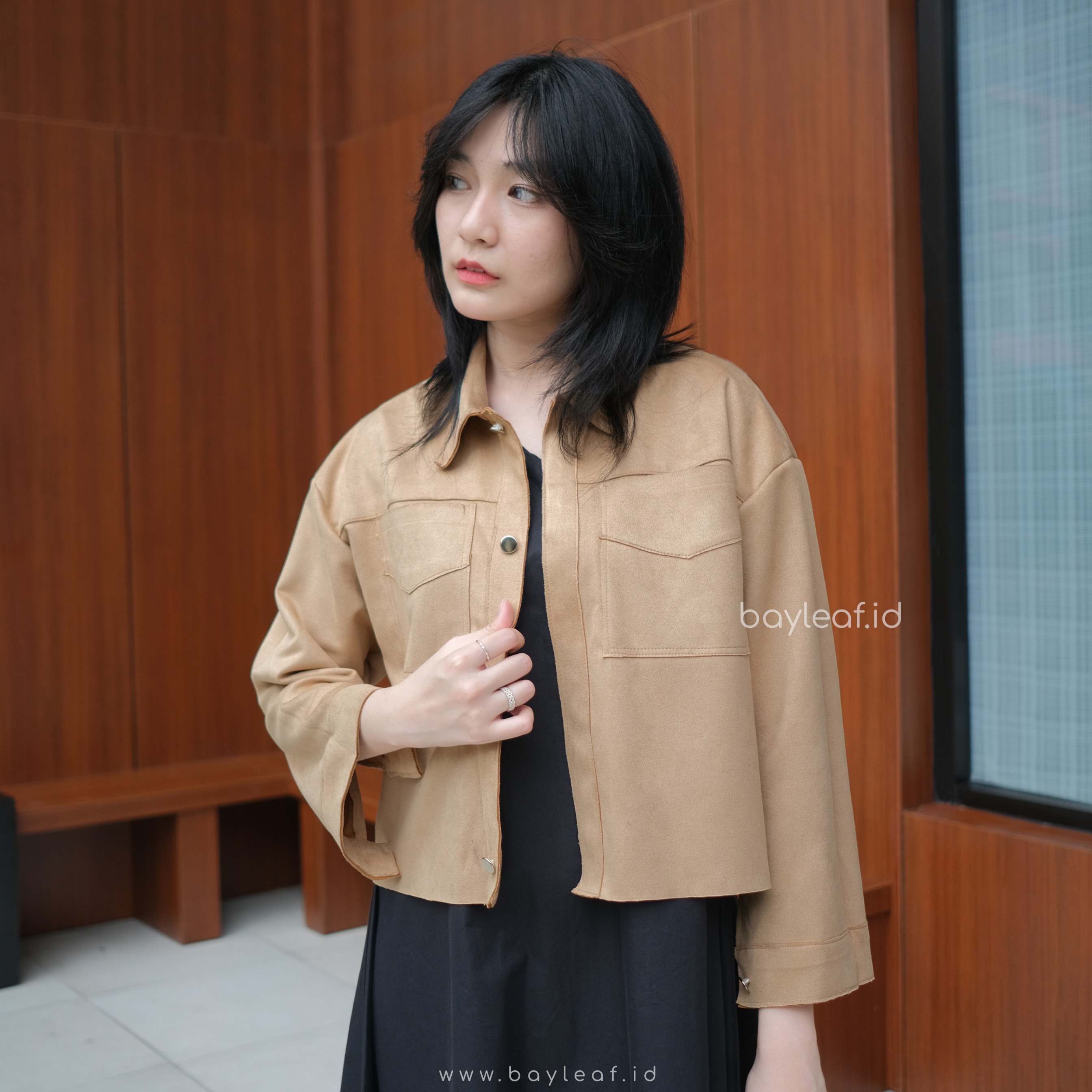 Jade Crop Top Jacket Suede