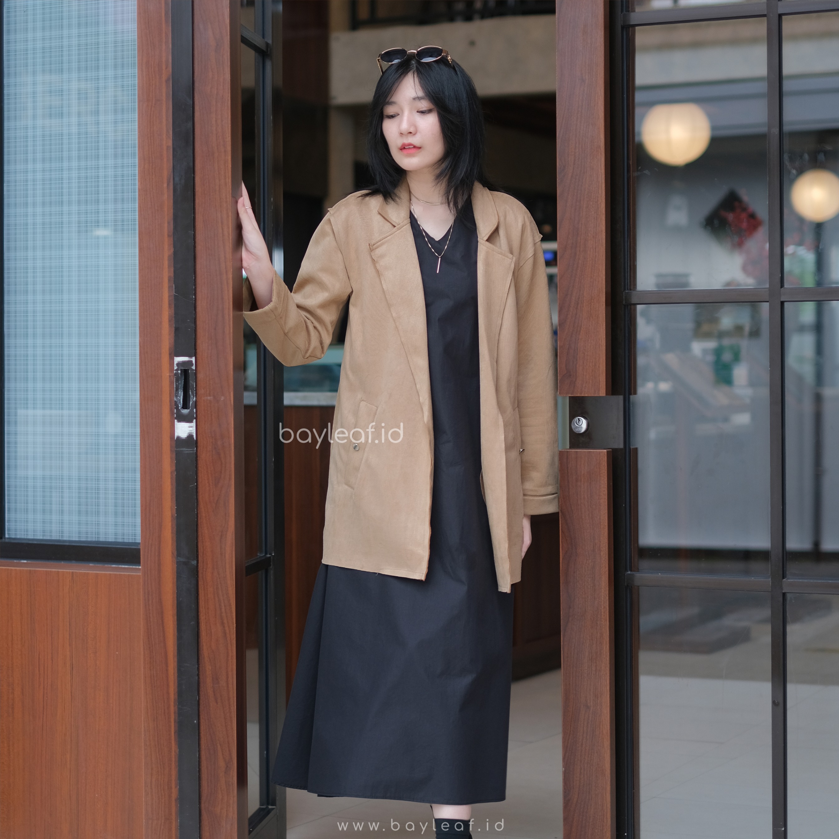 Jade Long Blazer Suede Basic