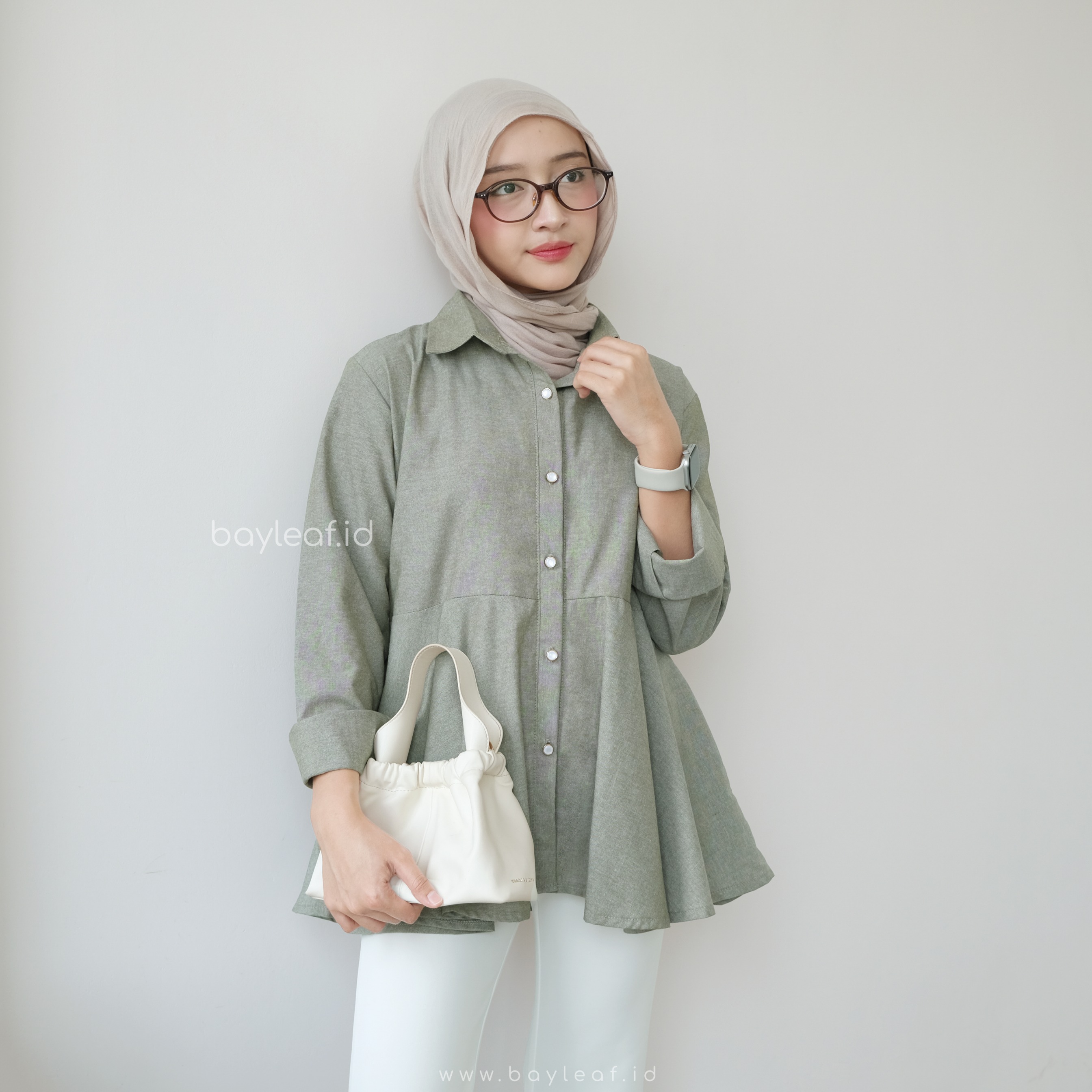 Nayla Blouse Peplum | Atasan Wanita Blouse Kerja Casual