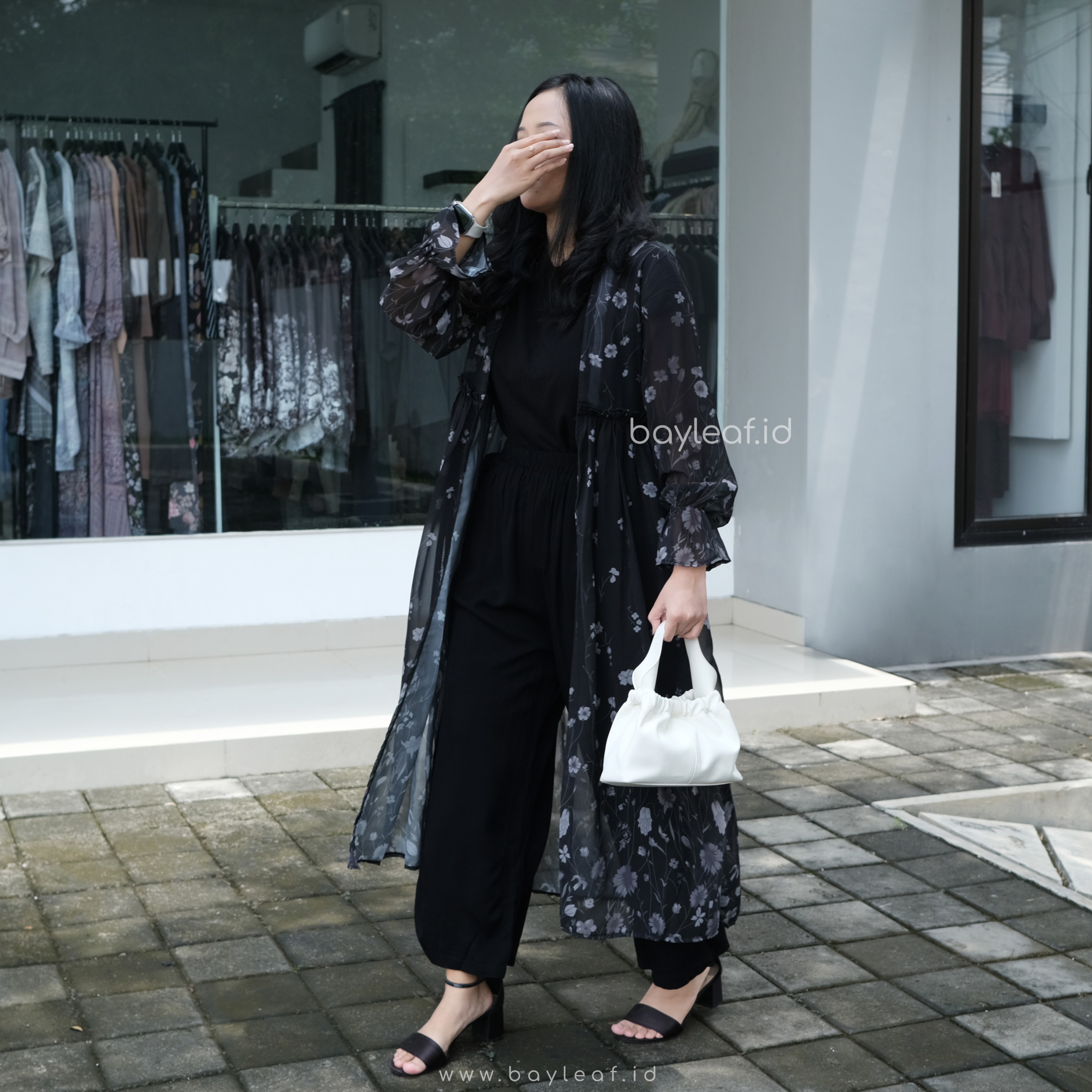 Roseli Floral Outer / Outer Wanita Motif Bunga
