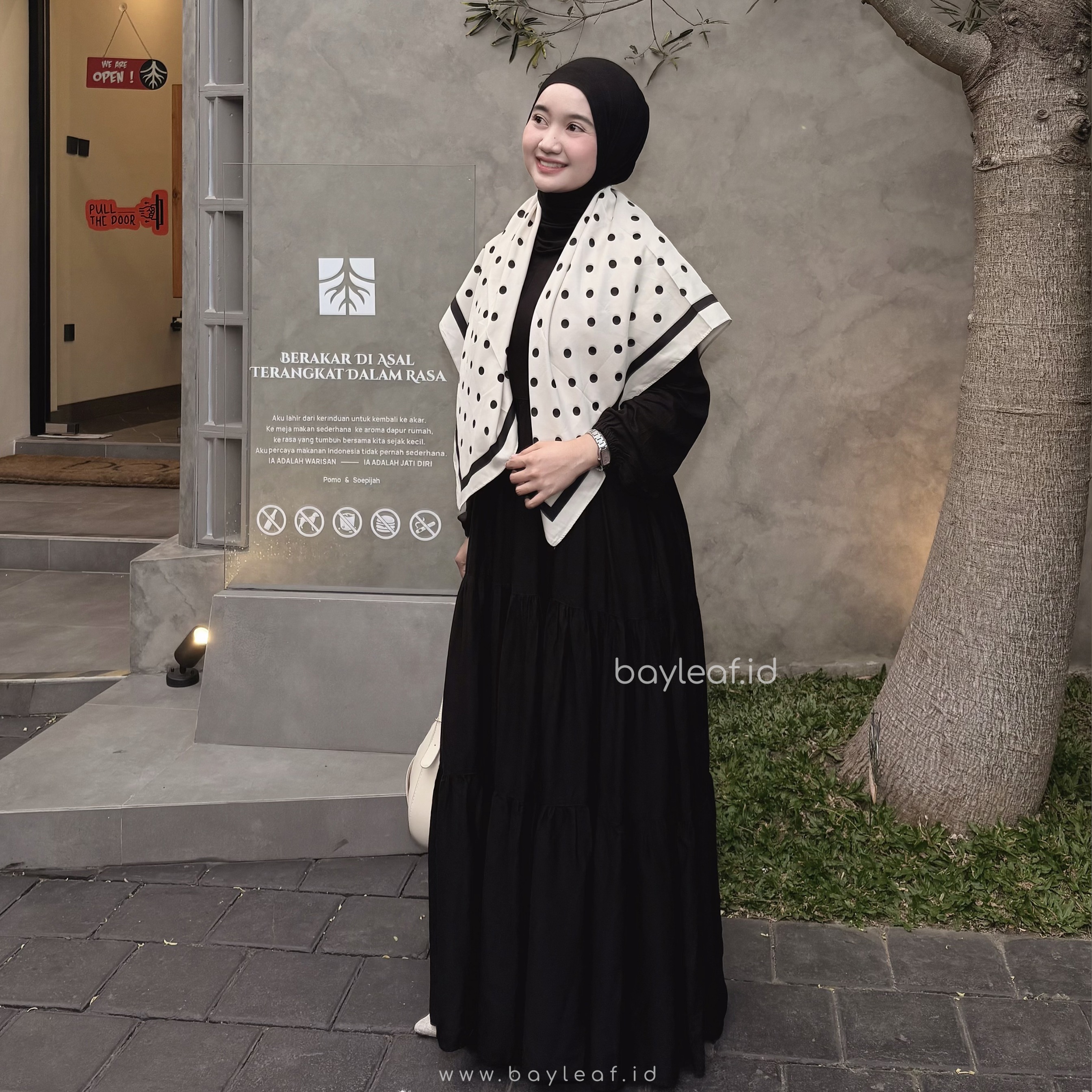 Hexa Long Sleeve Maxi Dress Wanita Rayon