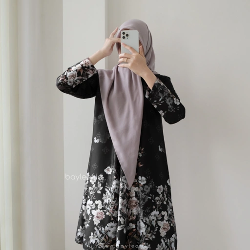 Image of Aura Atasan Tunik Motif Bunga
