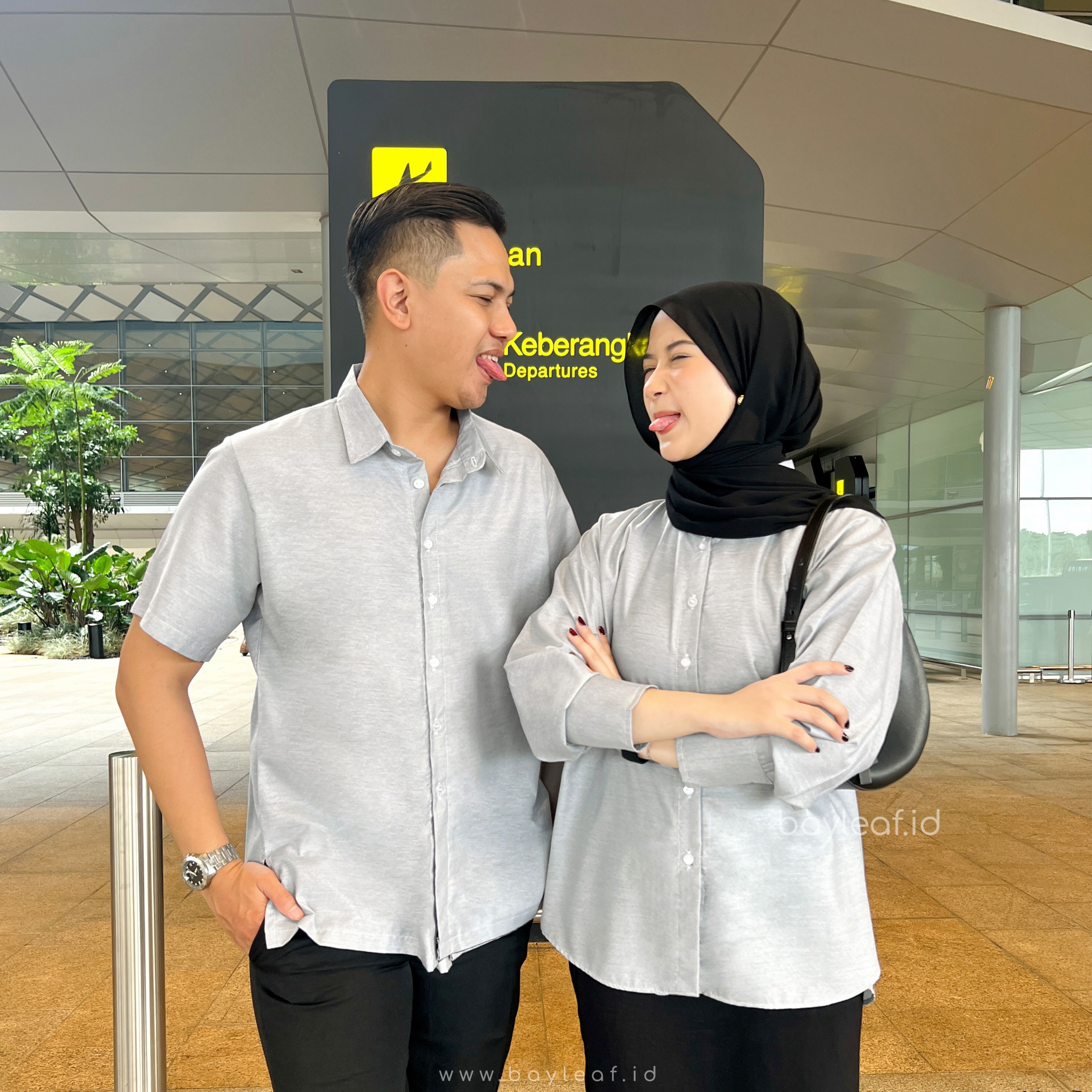 Prisia Alsean Atasan Kemeja Pria Lengan Pendek