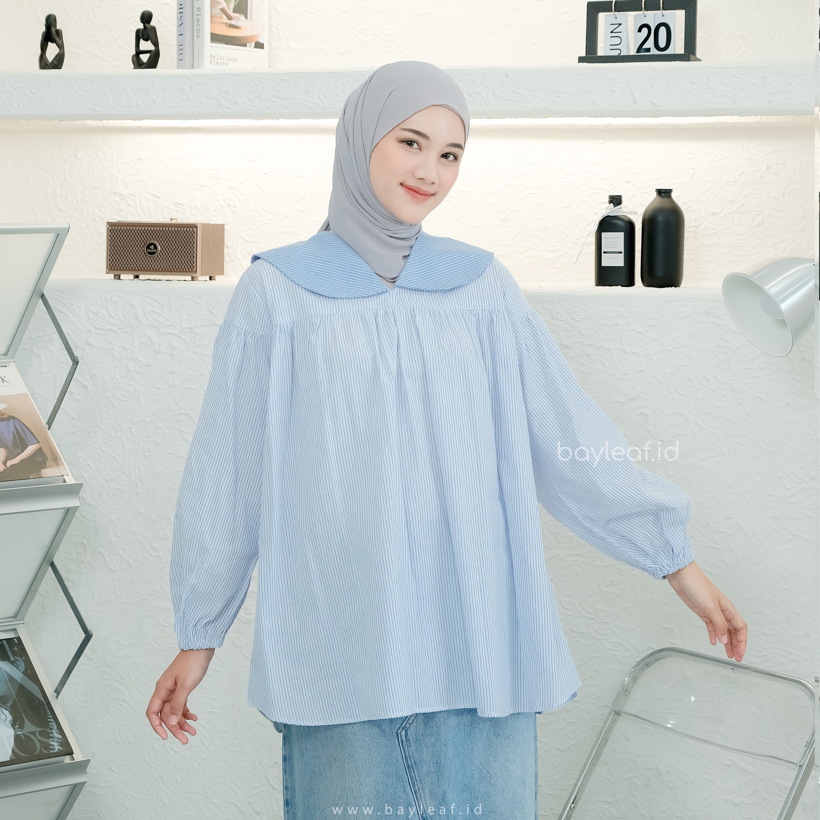 Reyna Striped Blouse Katun