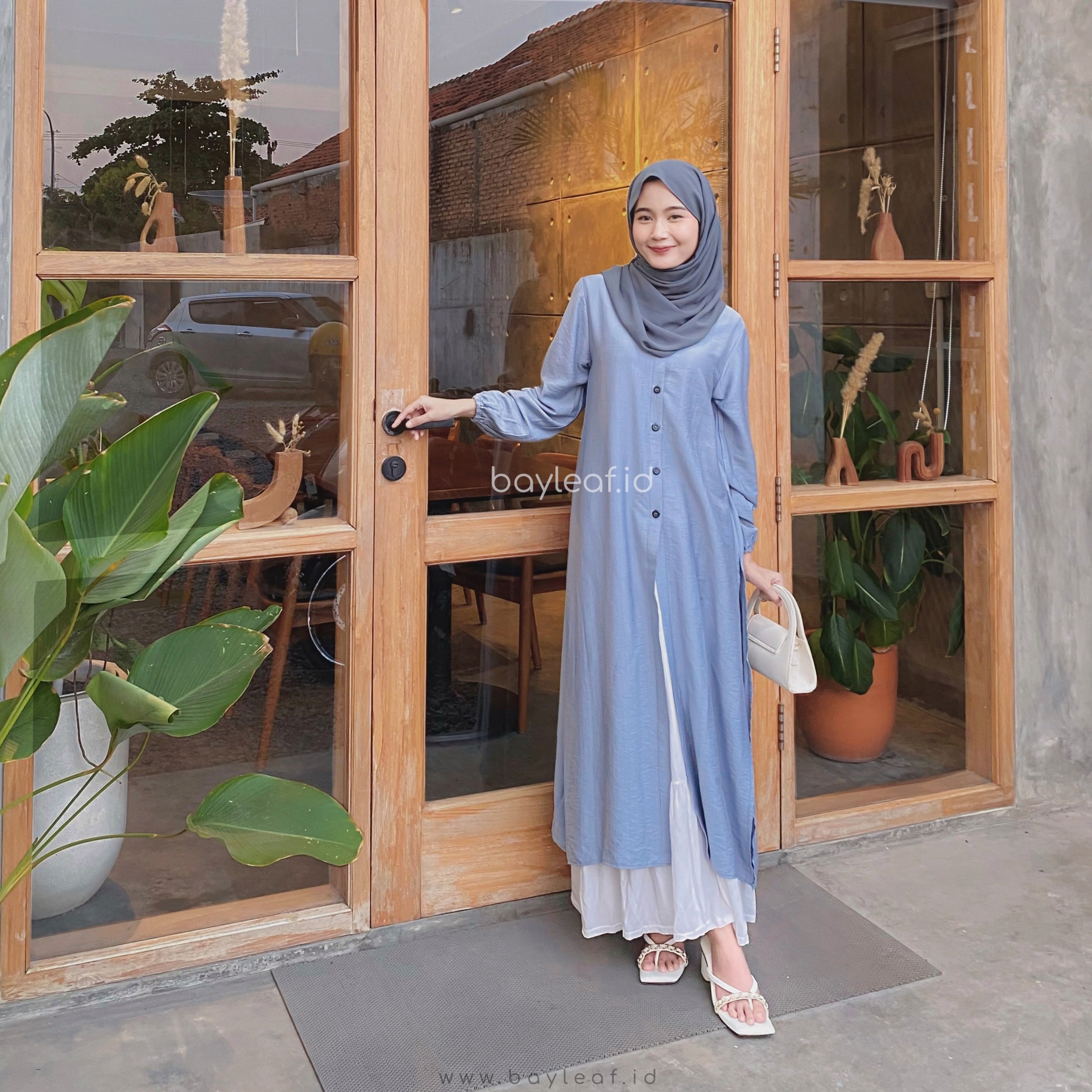  Syifa Daisy Basic Midress Linen