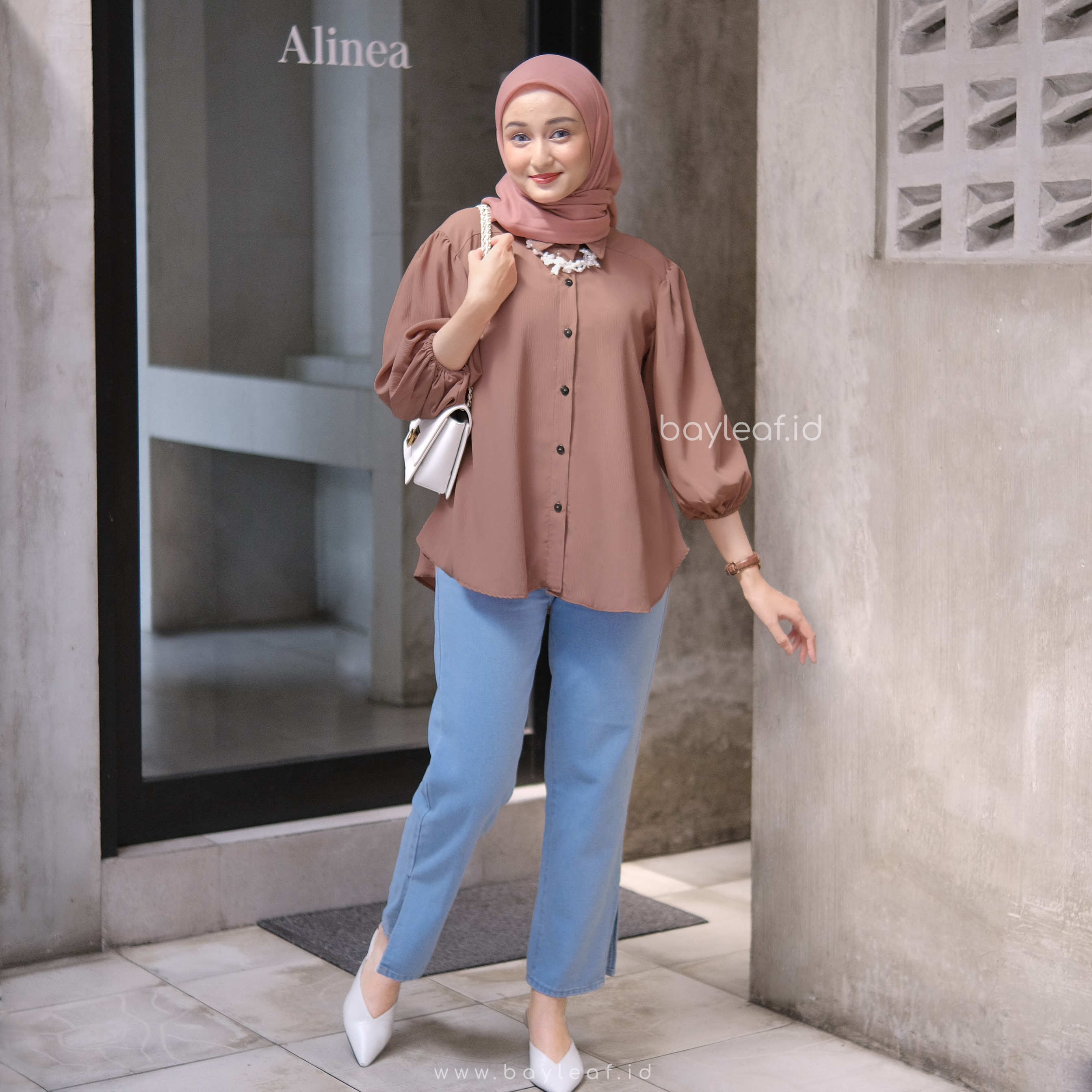 Sofia Shirt Lengan 7/8 | Kemeja Casual Wanita