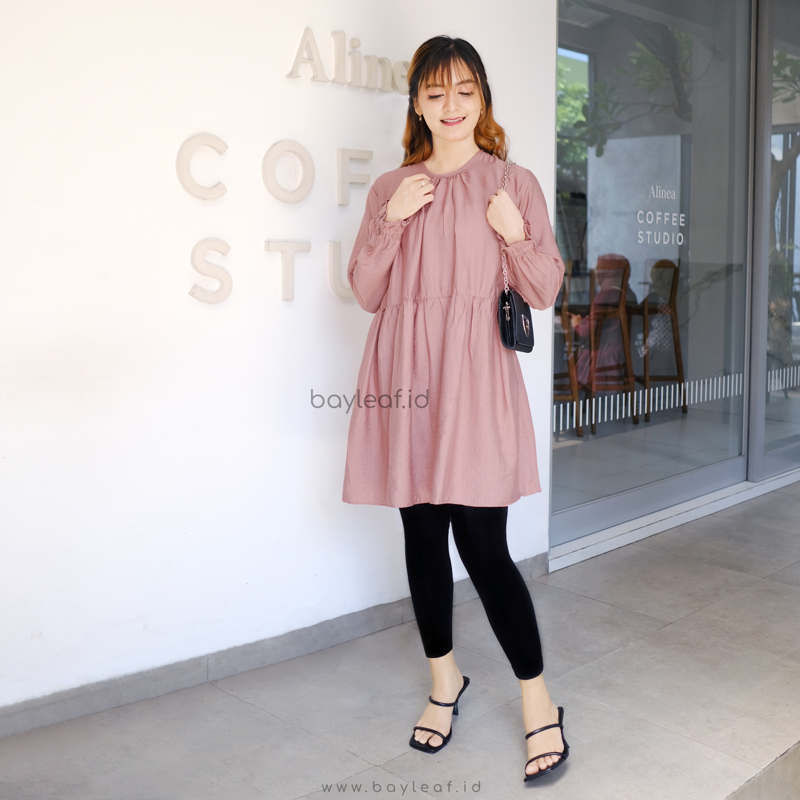 Fiolyne Ruffle Plain Blouse Linen