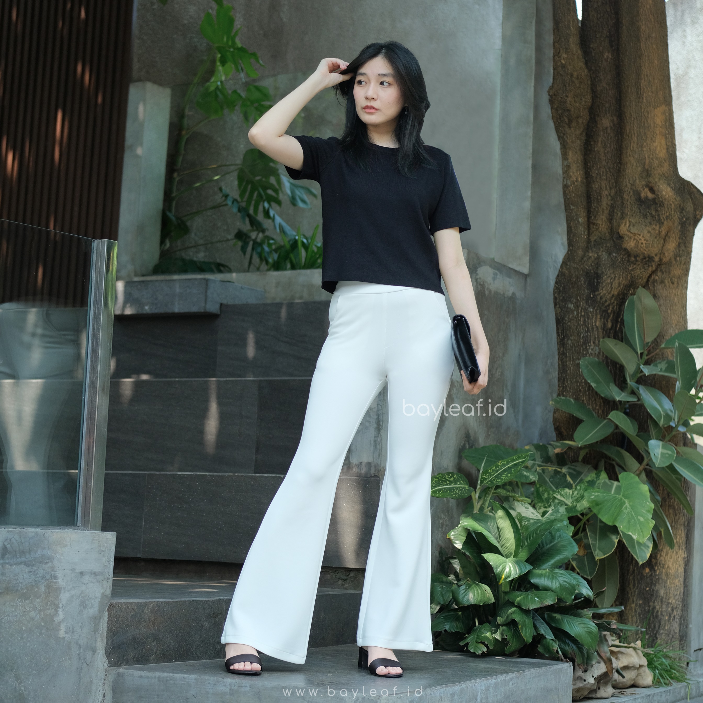 Lizza Basic Scuba Pants | Celana Highwaist Cutbray Wanita