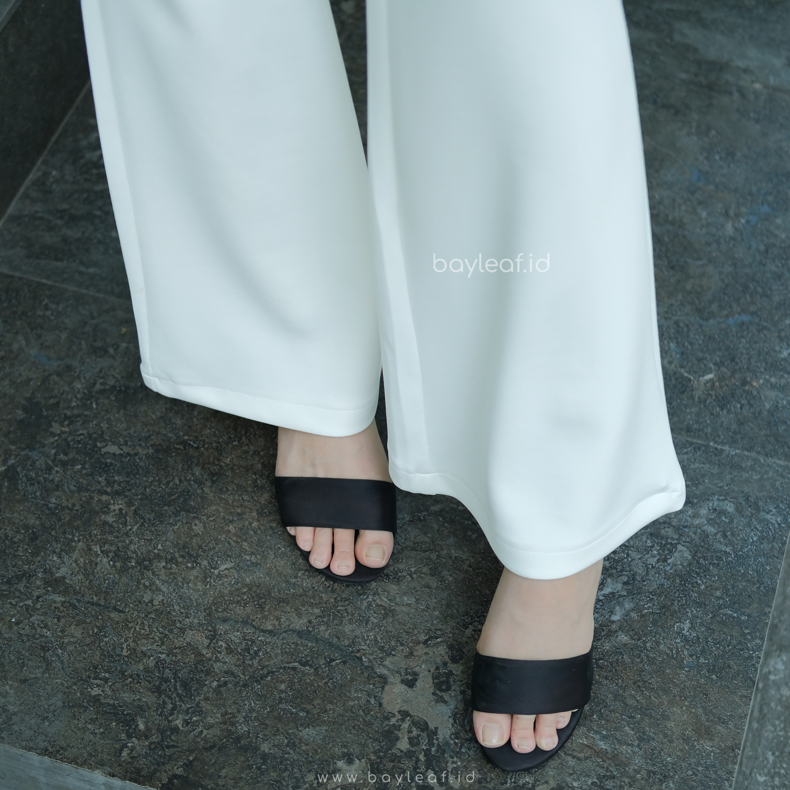 Lizza Basic Scuba Pants | Celana Highwaist Cutbray Wanita