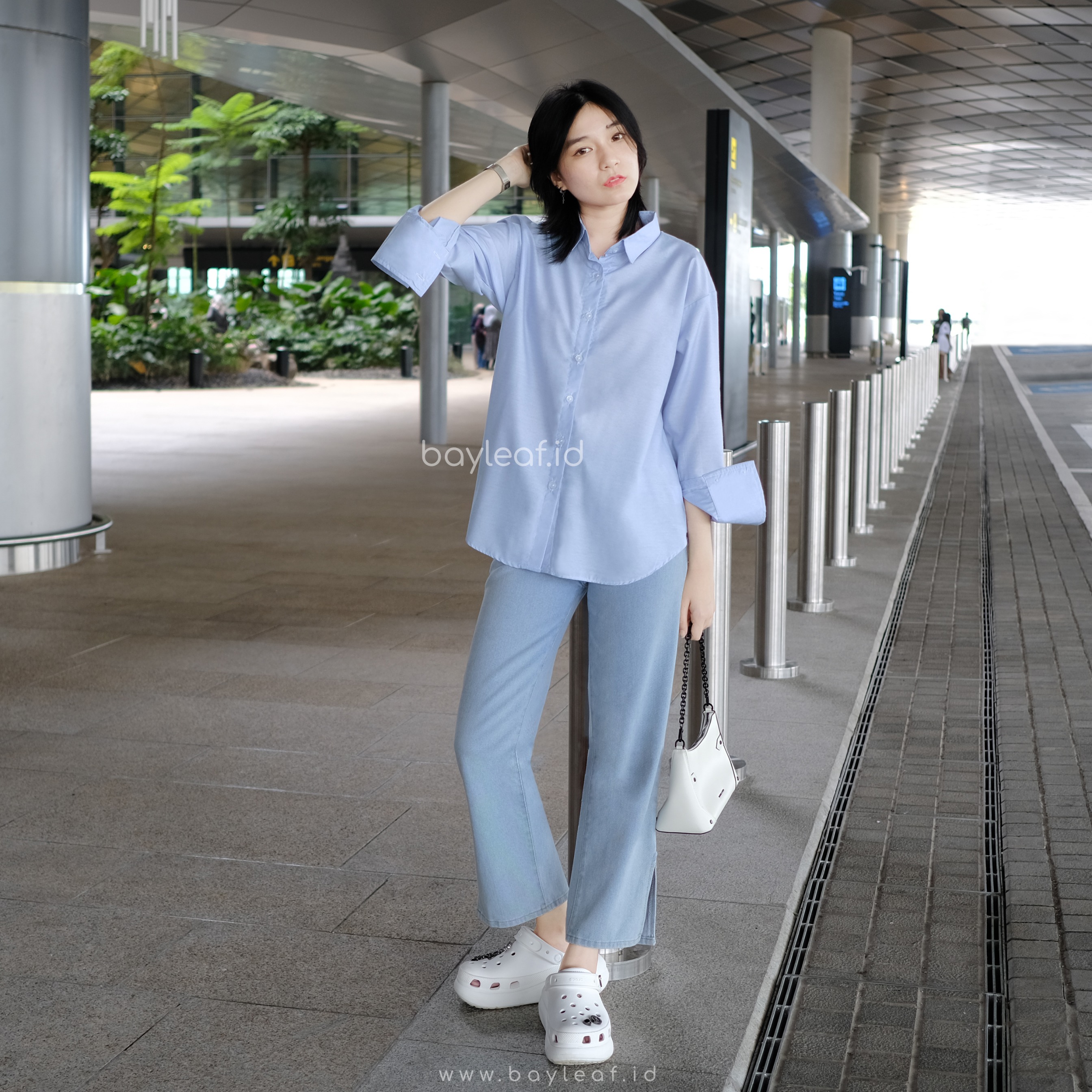 Prisia Basic Shirt | Atasan Kemeja Casual Wanita Polos