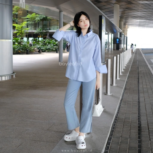 Image of Prisia Basic Shirt | Atasan Kemeja Casual Wanita Polos