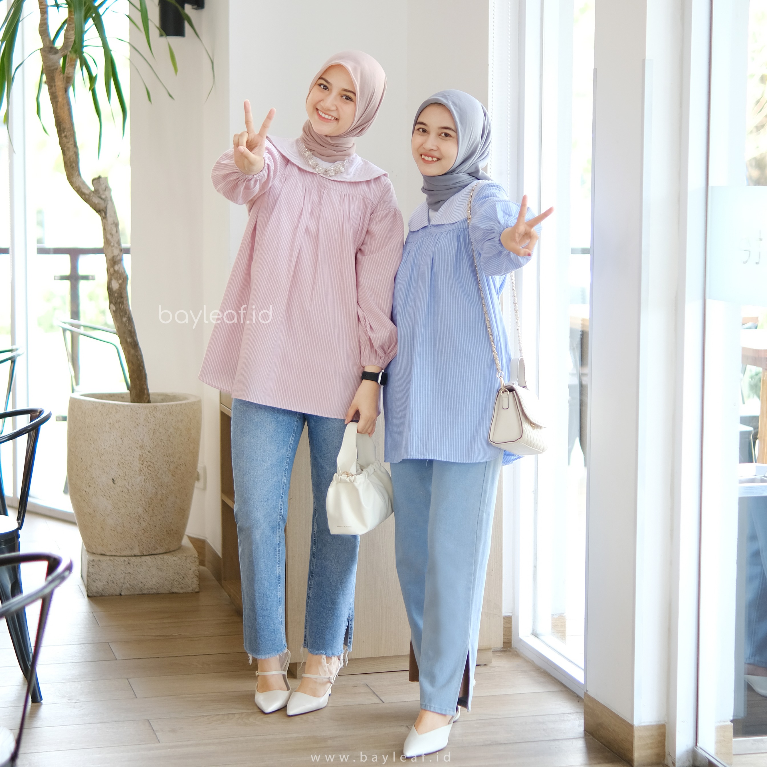 Reyna Striped Blouse Katun
