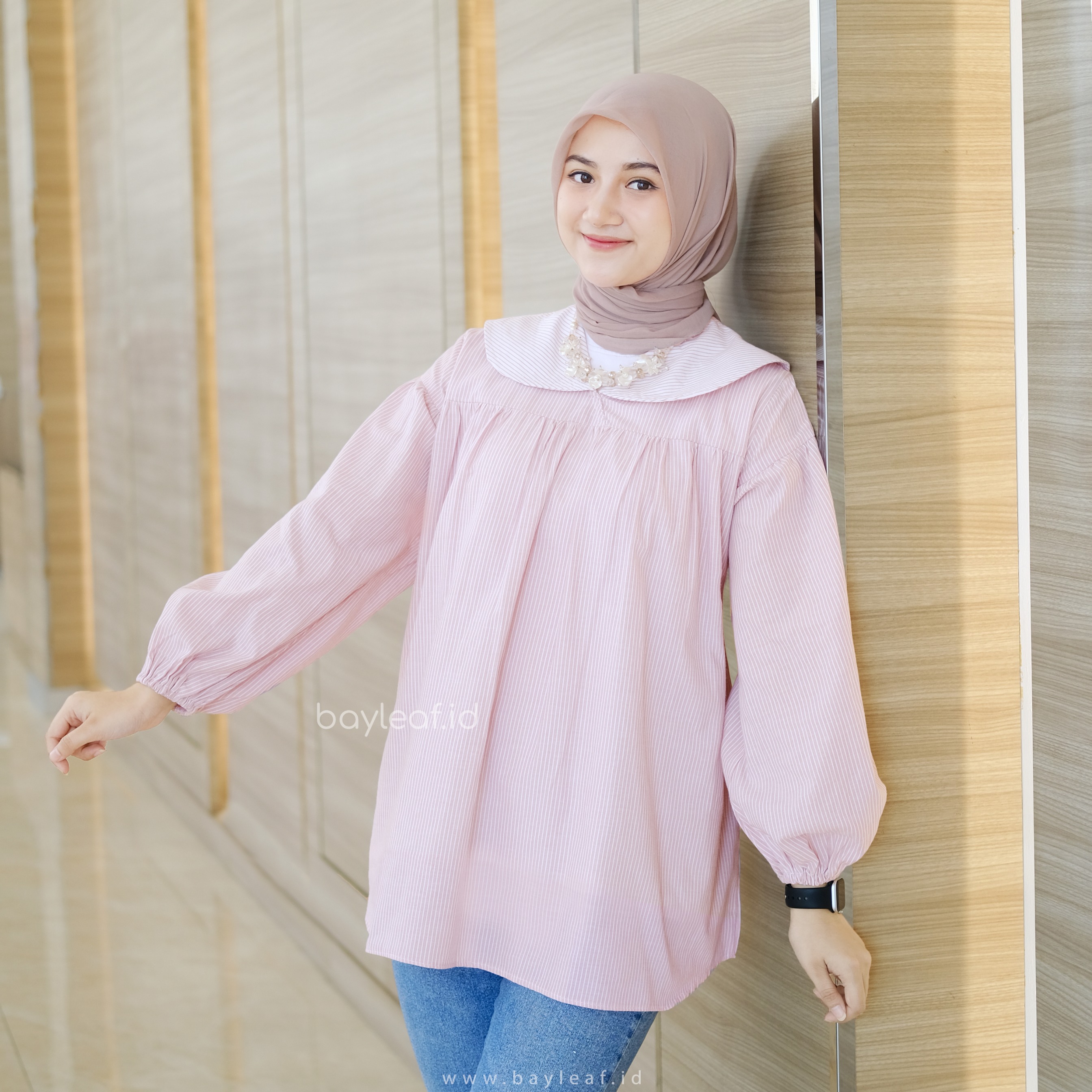 Reyna Striped Blouse Katun