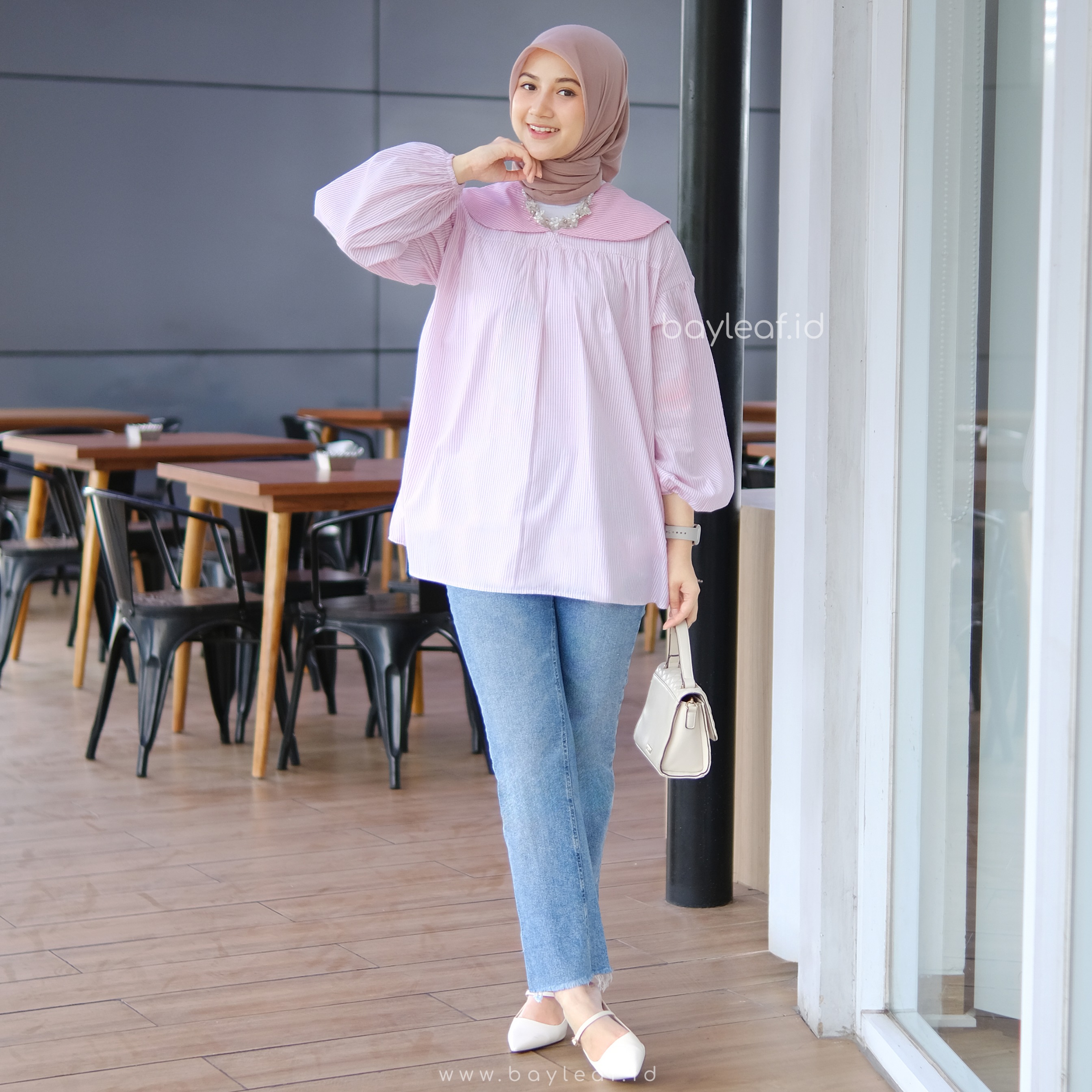 Reyna Striped Blouse Katun