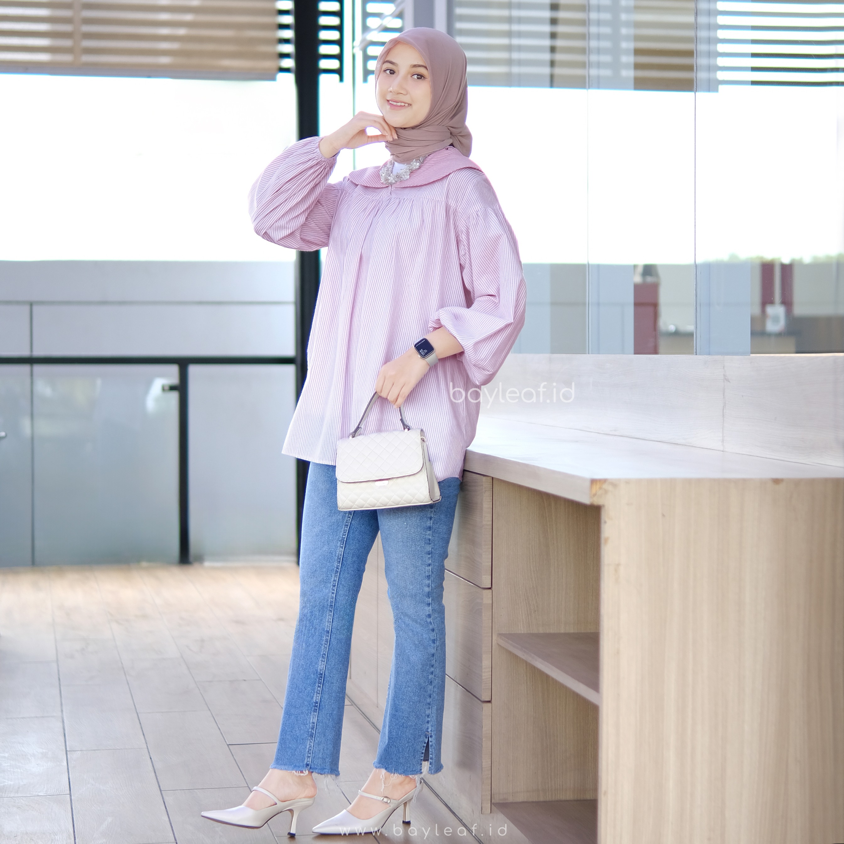Reyna Striped Blouse Katun