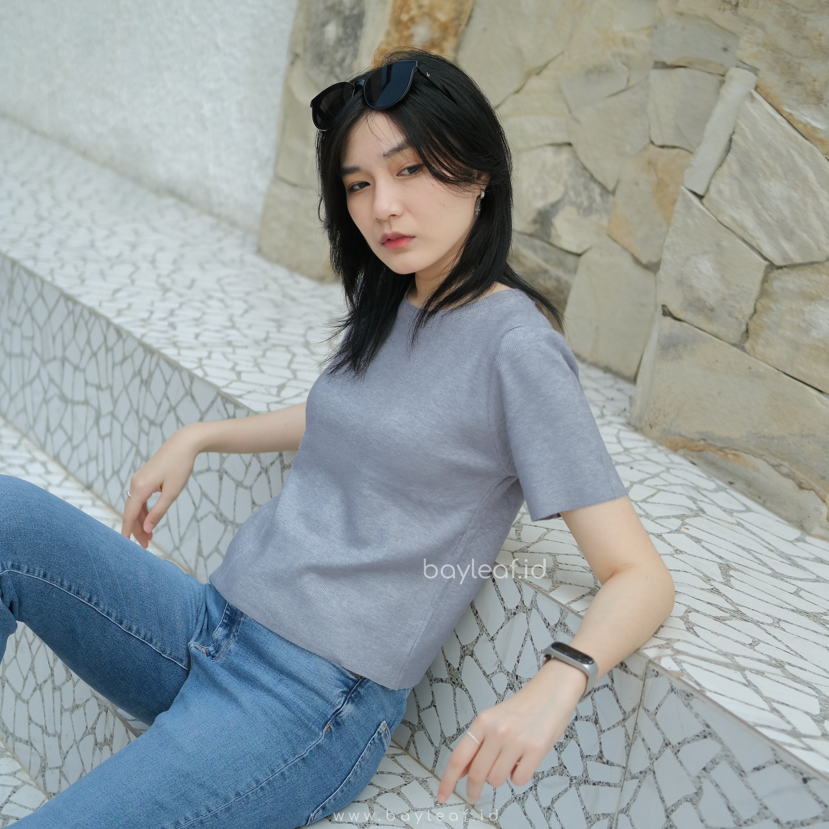 Zenna Basic Knit Short Sleeve Top