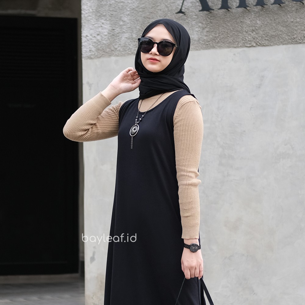 Ariana Inner Midi Dress Katun Tanpa Lengan