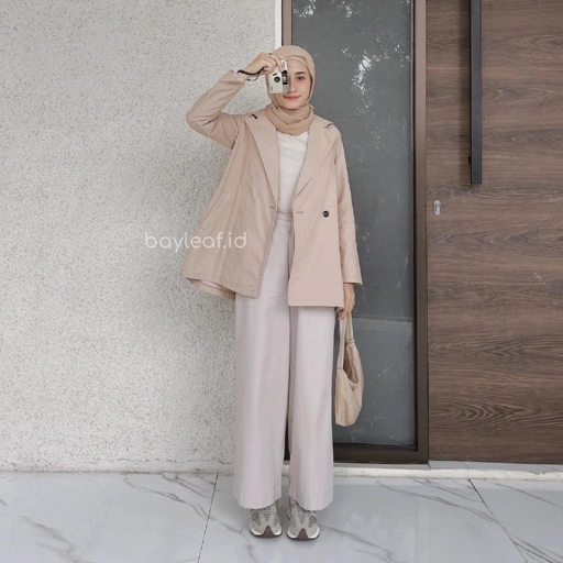Image of Rossa Coat Formal Casual | Blazer Wanita Material Soft Canvas